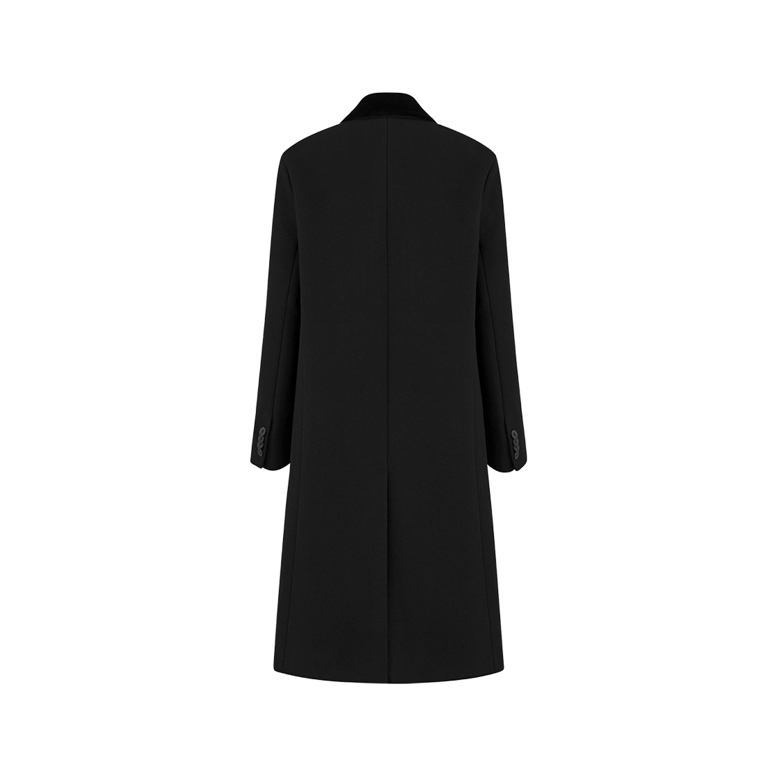 (W) Dior Coat Black Velvet Effect Virgin Wool Cashmere 상세 이미지 2