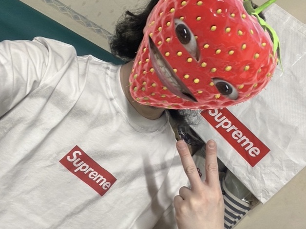Supreme x MM6 Maison Margiela Box Logo T-Shirt White - 24SS 착용 스타일