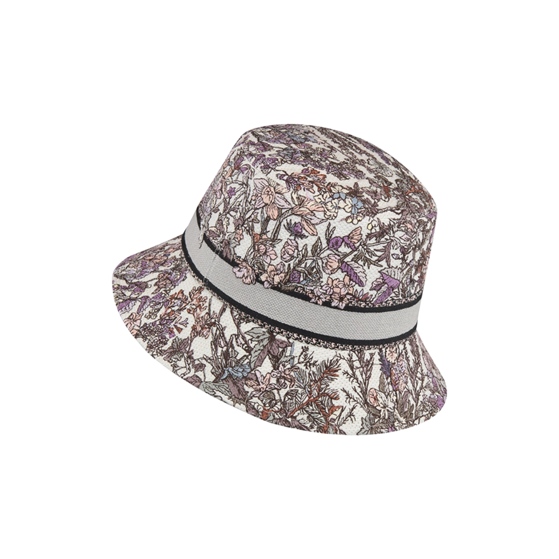 (W) Dior D-Bobby Dior 4 Saisons Hiver Small Brim Bucket Hat White Multicolor 상세 이미지 3