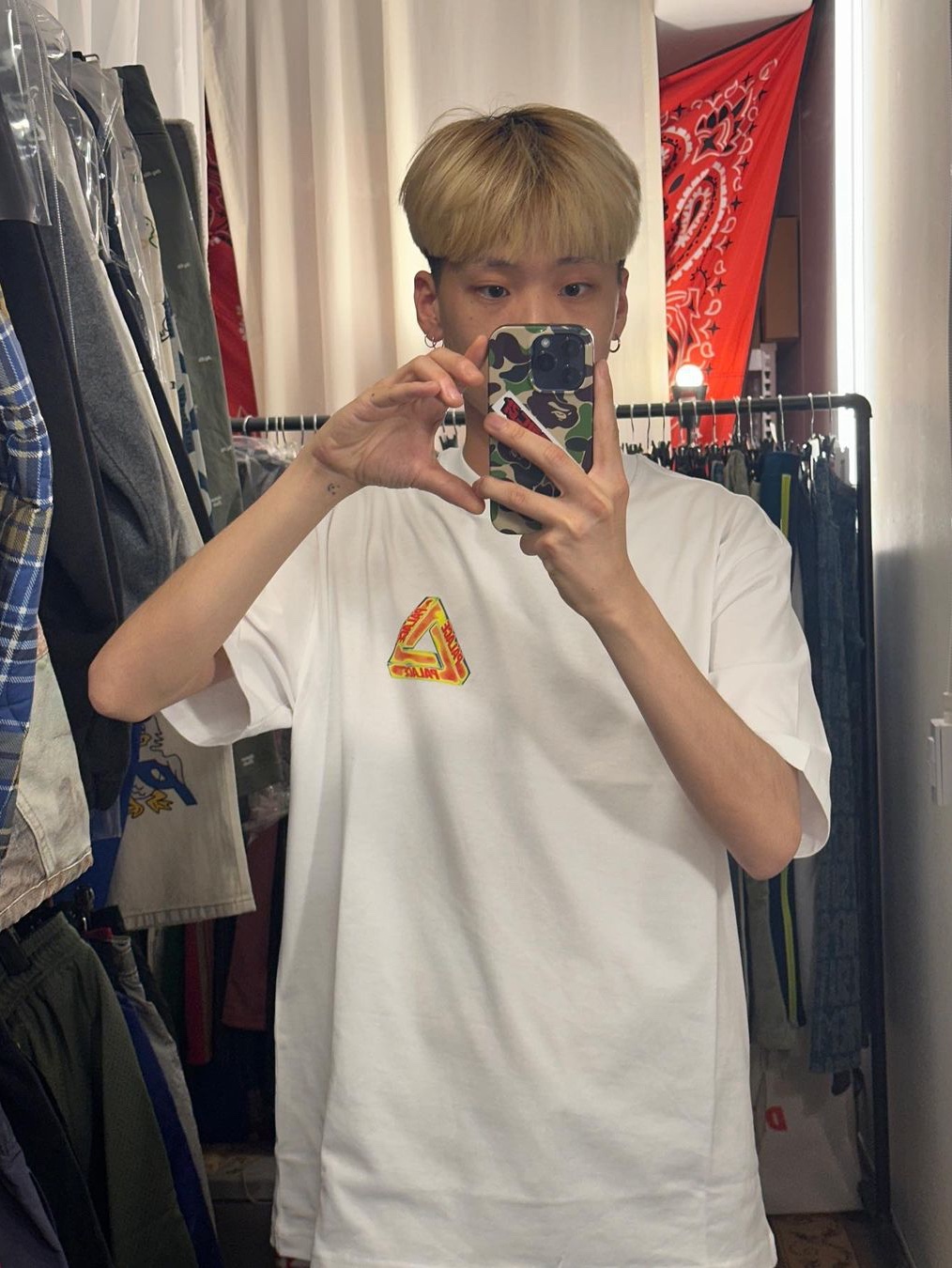 Palace Heat Sensi T-Shirt Black - 24SS, Palace Heat Sensi T-Shirt White - 24SS 착용 스타일 - 5
