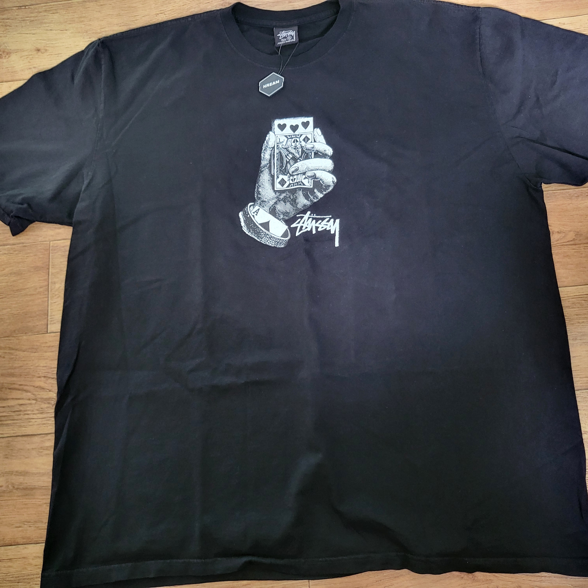 Stussy All Bets Off Pigment Dyed T-Shirt Black 착용 스타일