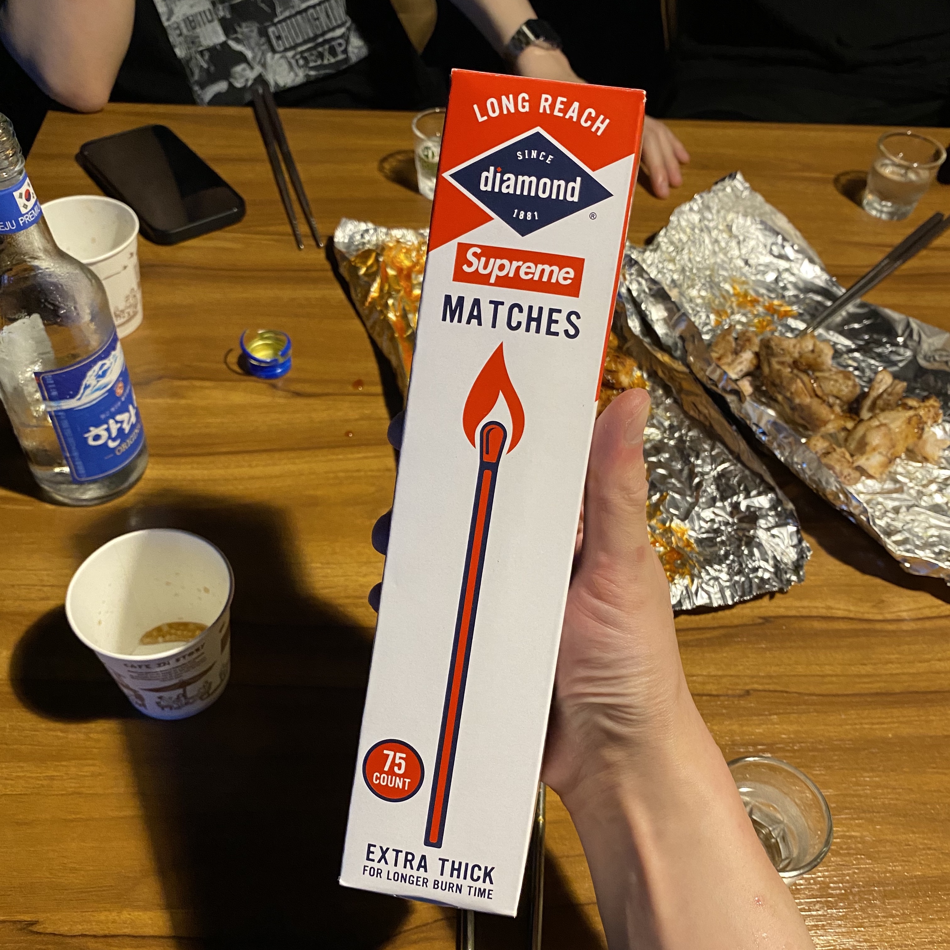 Supreme Diamond Matches Red (Pack of 75) - 24SS 착용 스타일 - 2