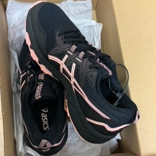 (W) Asics Gel-Venture 8 Black Frosted Rose 착용 스타일 - 3
