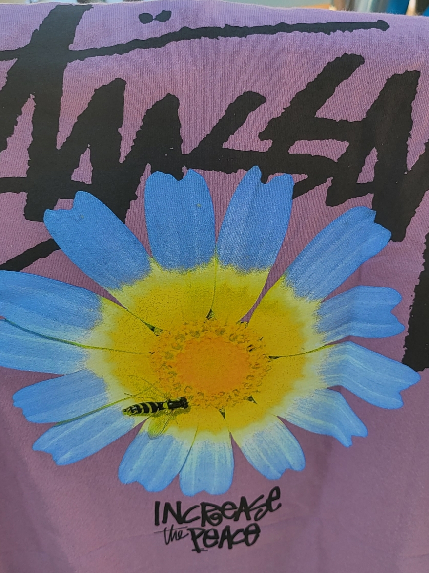 Stussy ITP Flower T-Shirt Orchid 착용 스타일 - 2