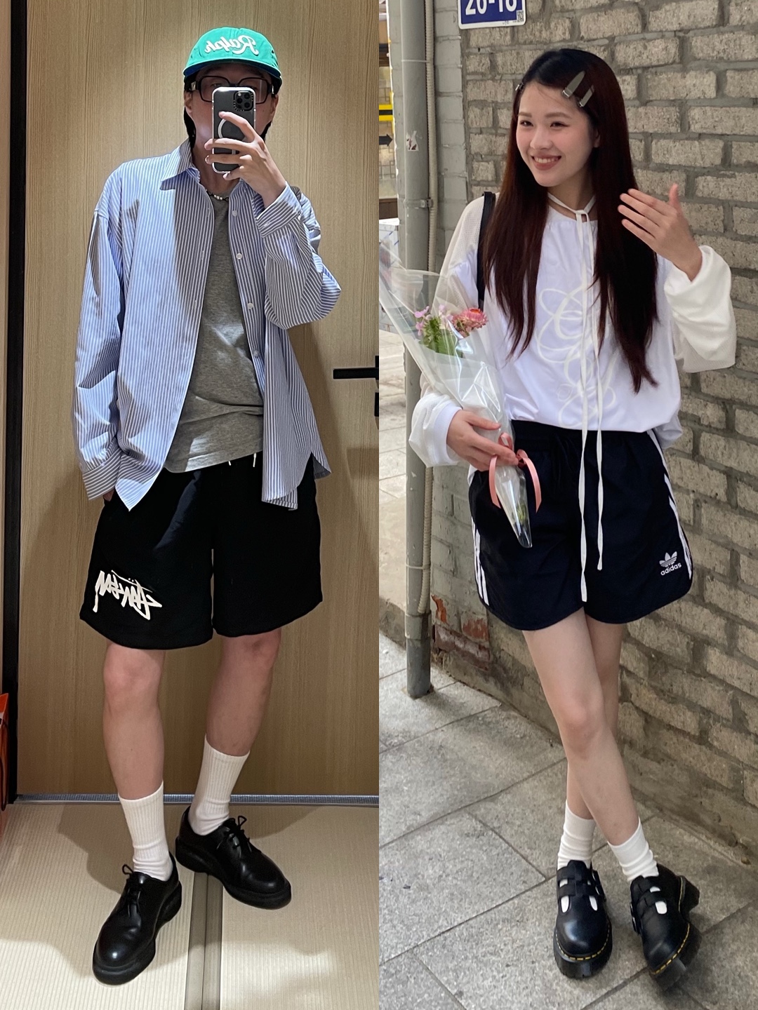 Stussy Stock Water Shorts Black, Adidas Adicolor Classic Sprinter Shorts Black - KR Sizing 착용 스타일 - 2