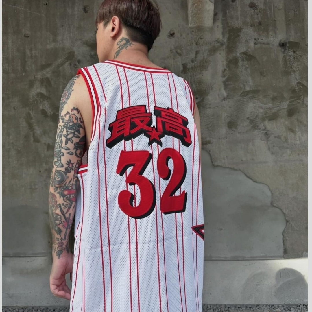 Supreme Star Basketball Jersey White - 24SS, Supreme Star Basketball Jersey Black - 24SS 착용 스타일 - 2