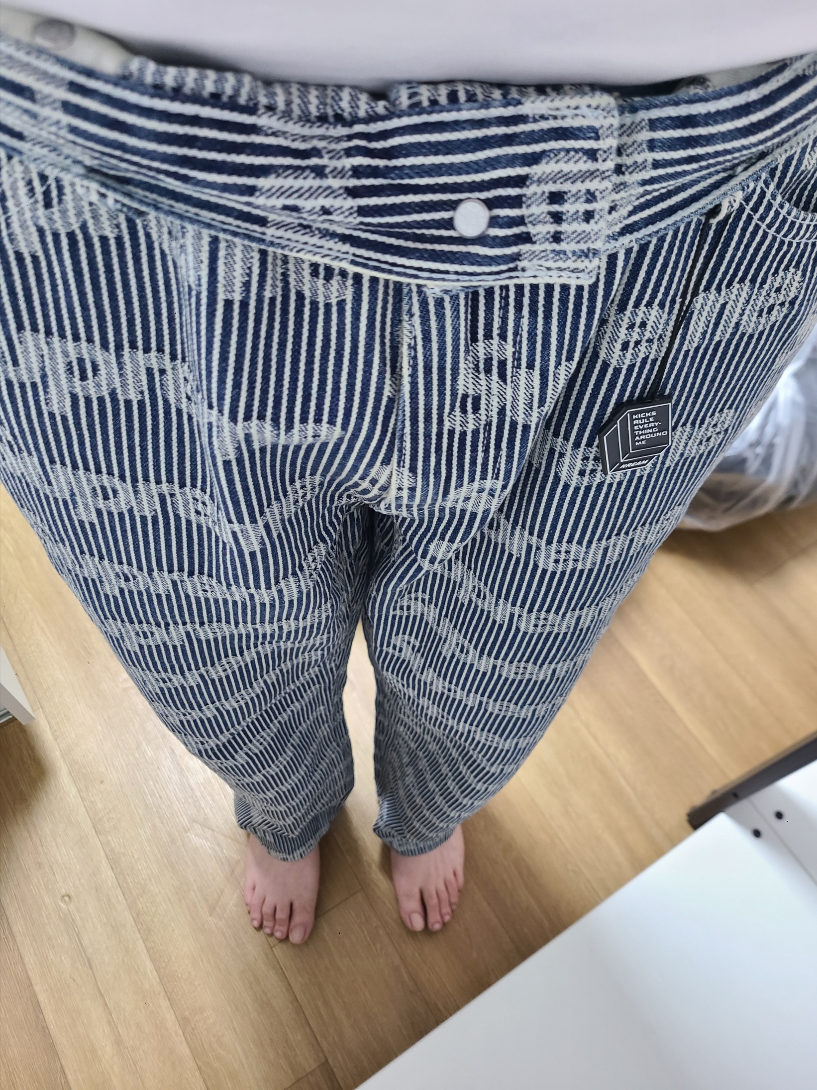 Supreme Denim Painter Pants Stripe - 24SS 착용 스타일 - 3