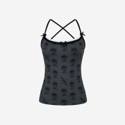 Kashiko Jewel cocktail Sleeveless Charcoal