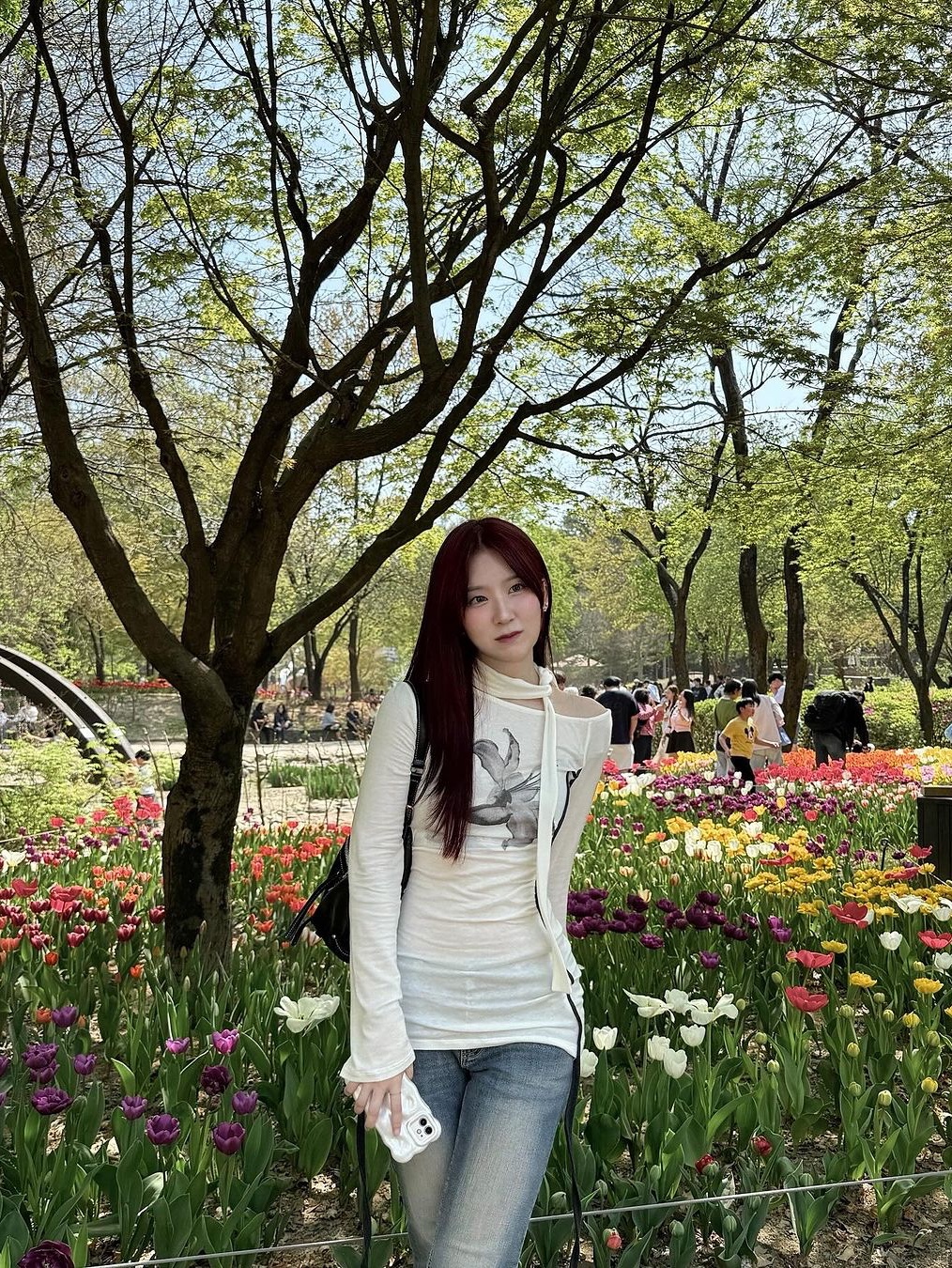 Elfelfelf Archives Women Lily Scarf Top Ivory, Elfelfelf Archives Women Lily Scarf Top Black 착용 스타일