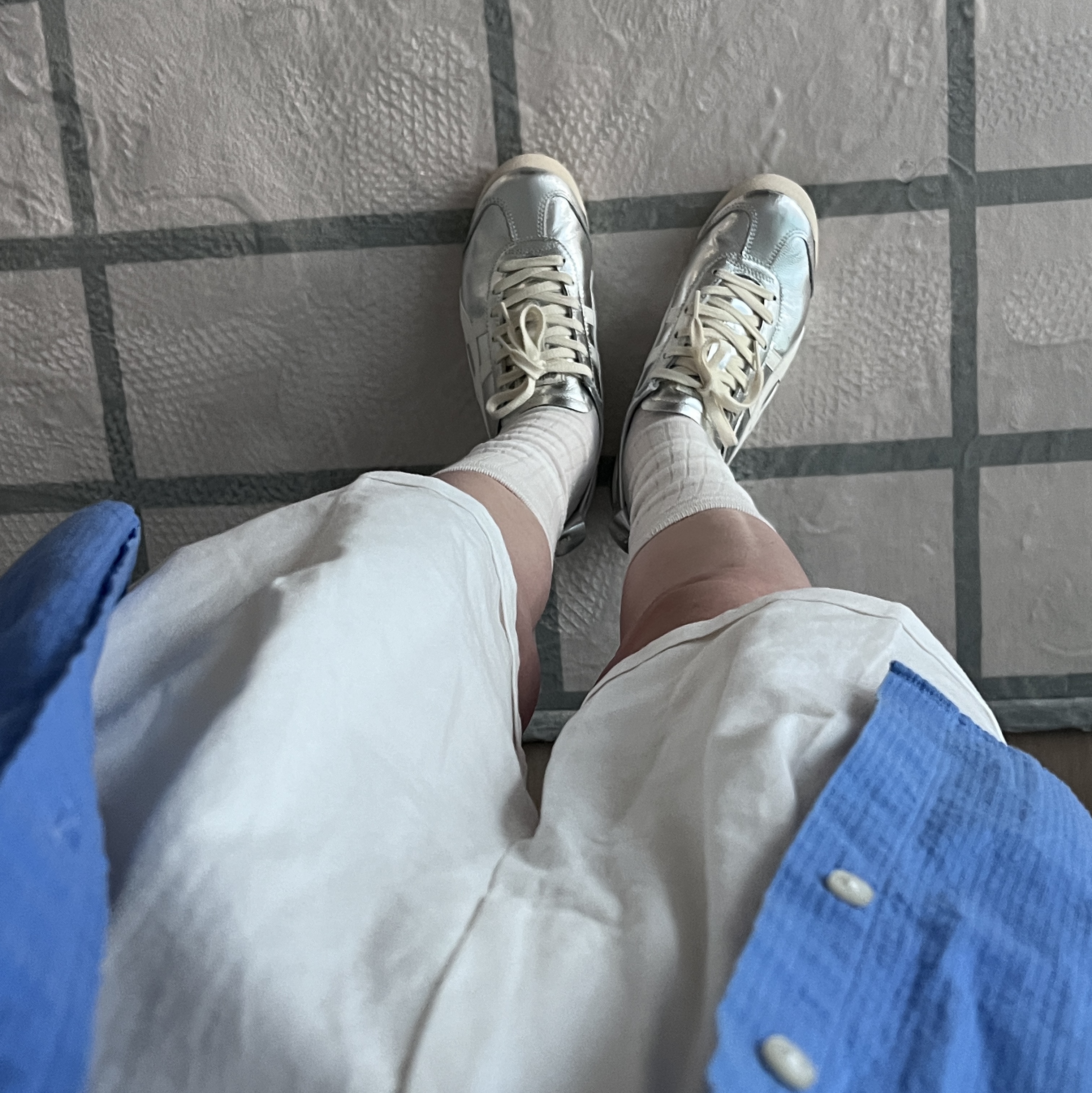 Onitsuka Tiger Mexico 66 Silver Off White 착용 스타일 - 2