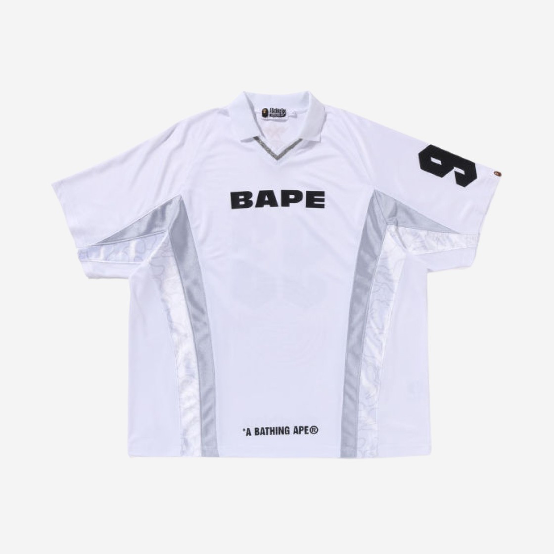 BAPE Multi Logo Relaxed Fit Soccer Jersey White 상세 이미지 1