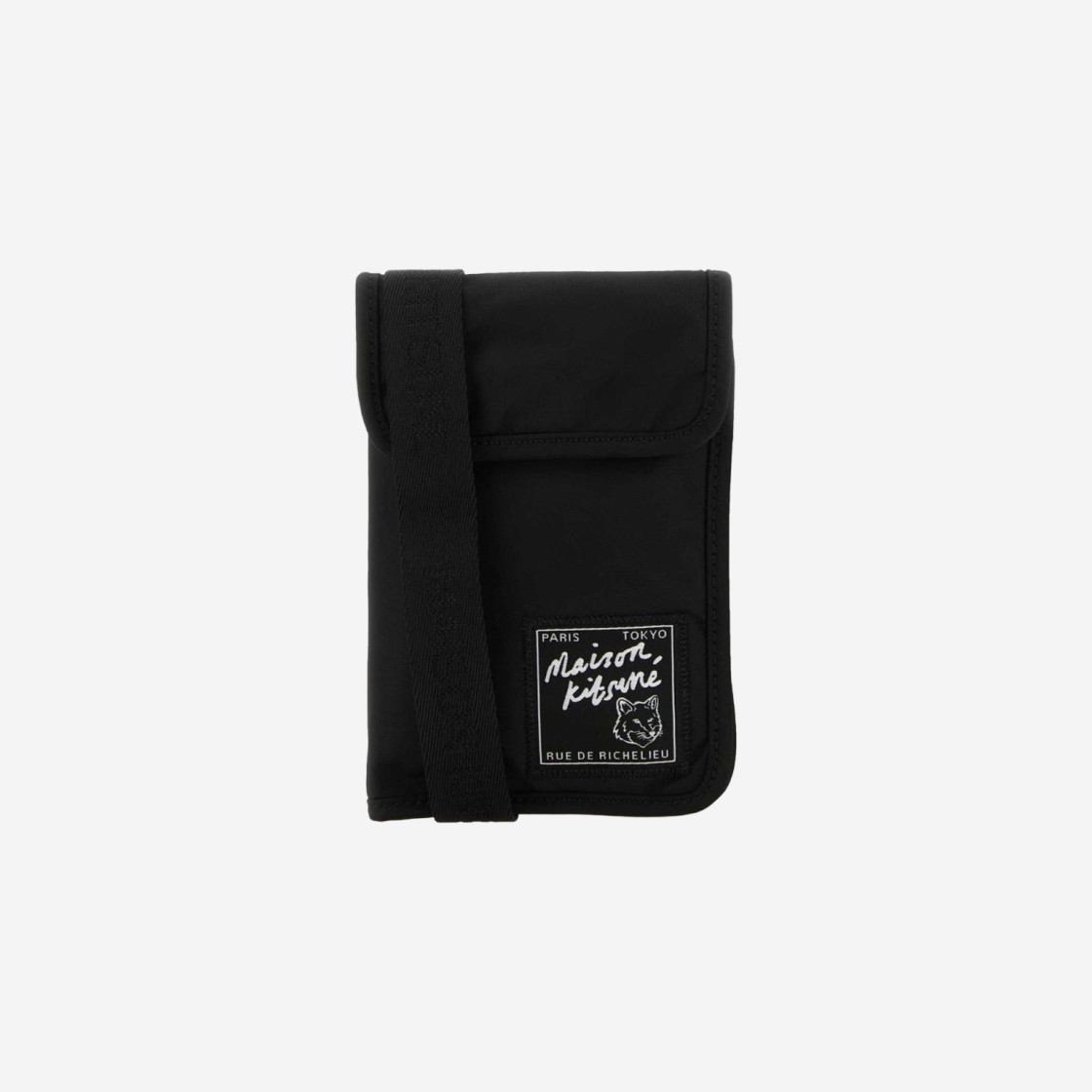 Maison Kitsune The Traveller Neck Pouch Black 상세 이미지 1