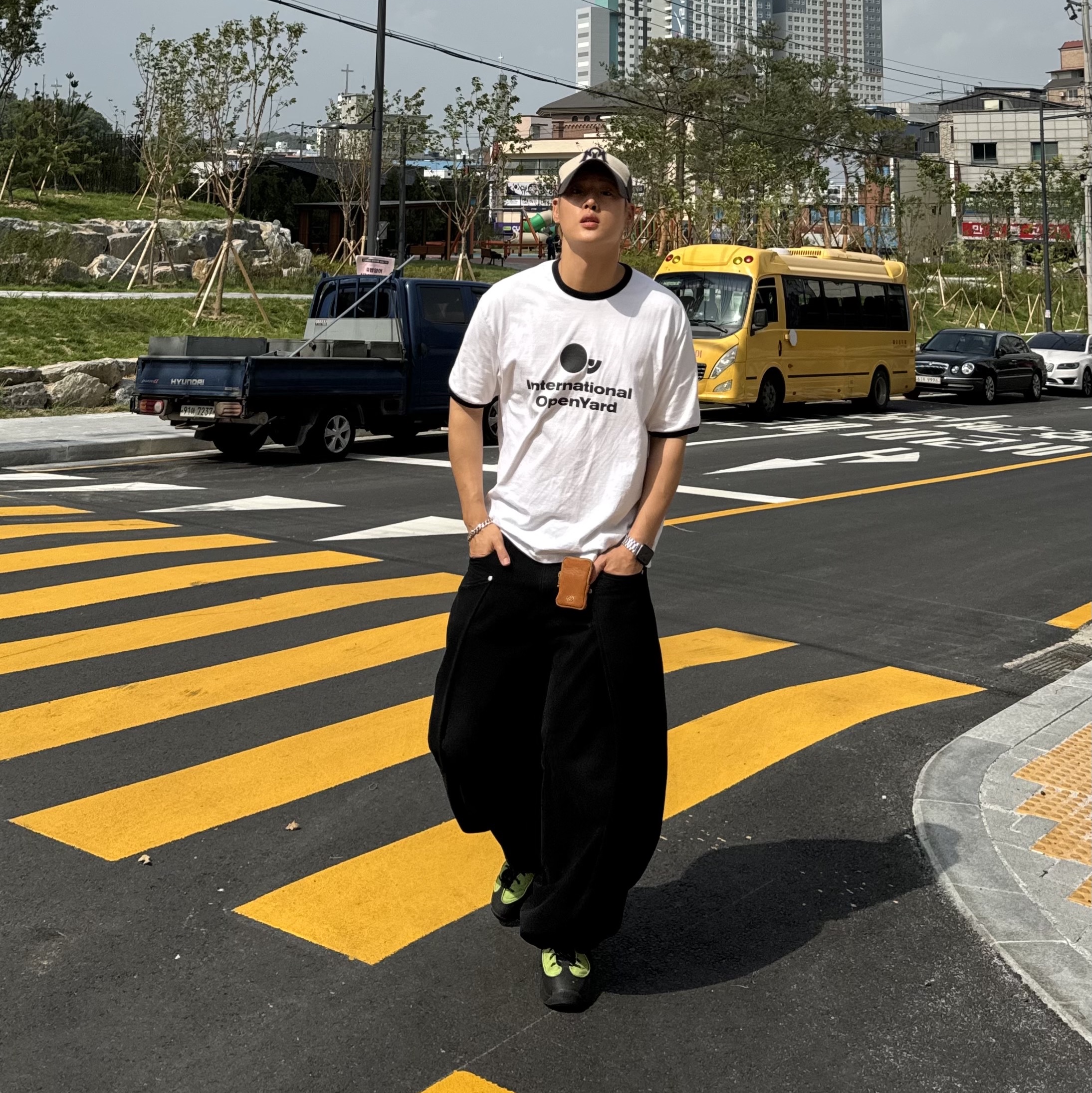 Nike x Stussy Air Penny II Vivid Green and Black 착용 스타일 - 4