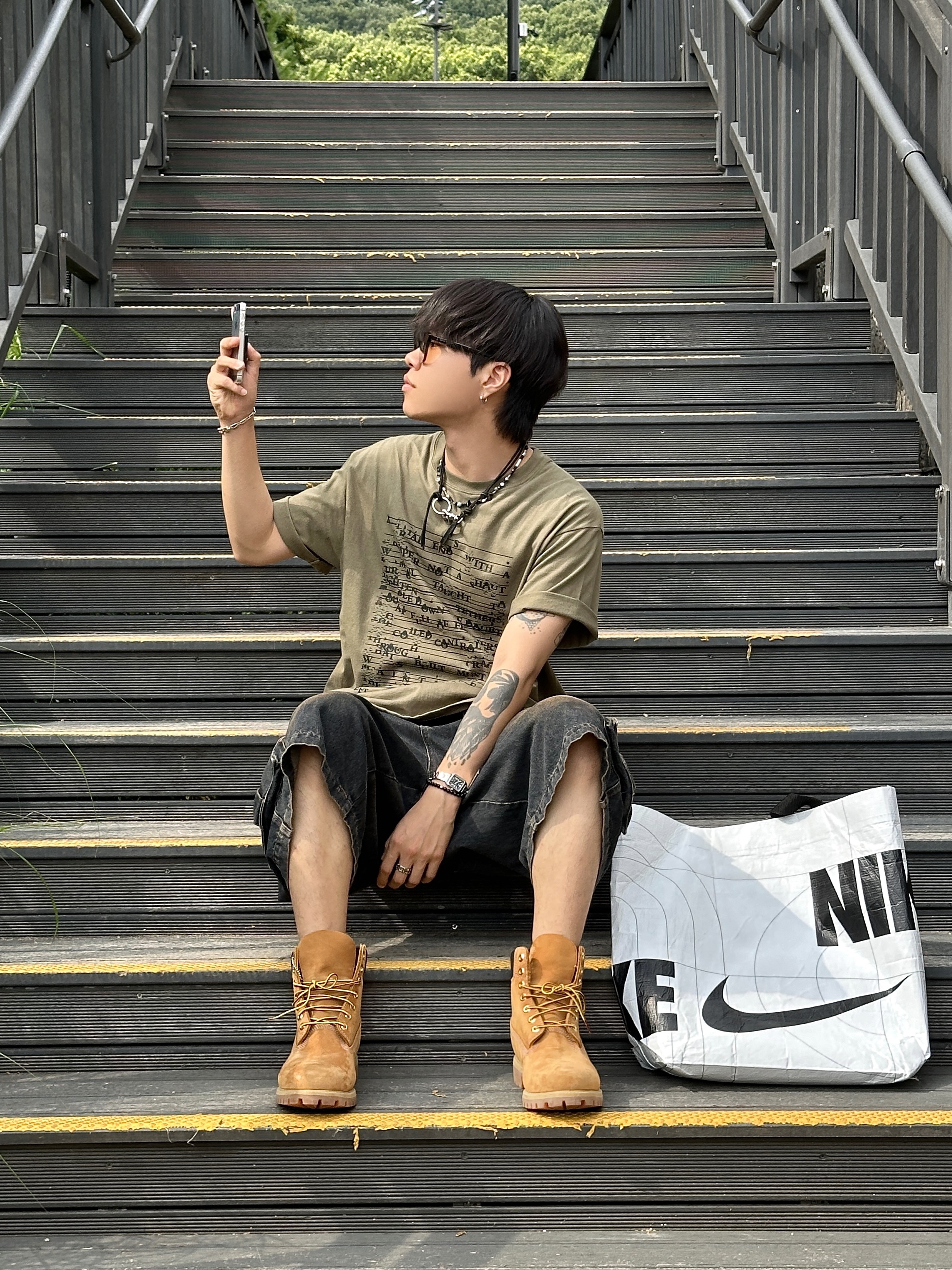 Timberland Premium 6 inch Waterproof Boot Wheat Nubuck - Wide 착용 스타일 - 1