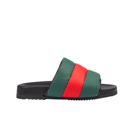 Gucci Padded Web Slide Green Red