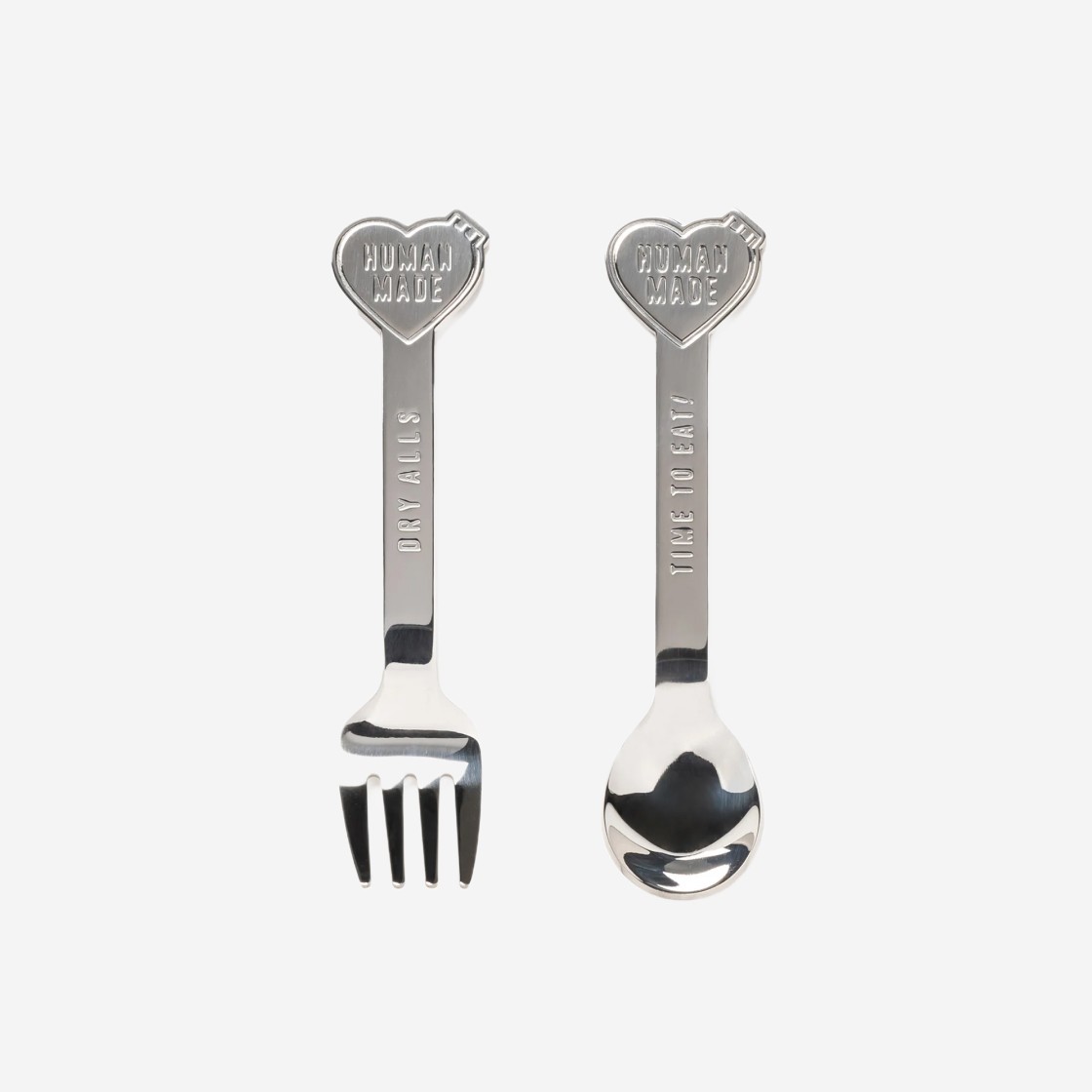 Human Made Heart Spoon & Fork Set Silver 상세 이미지 1