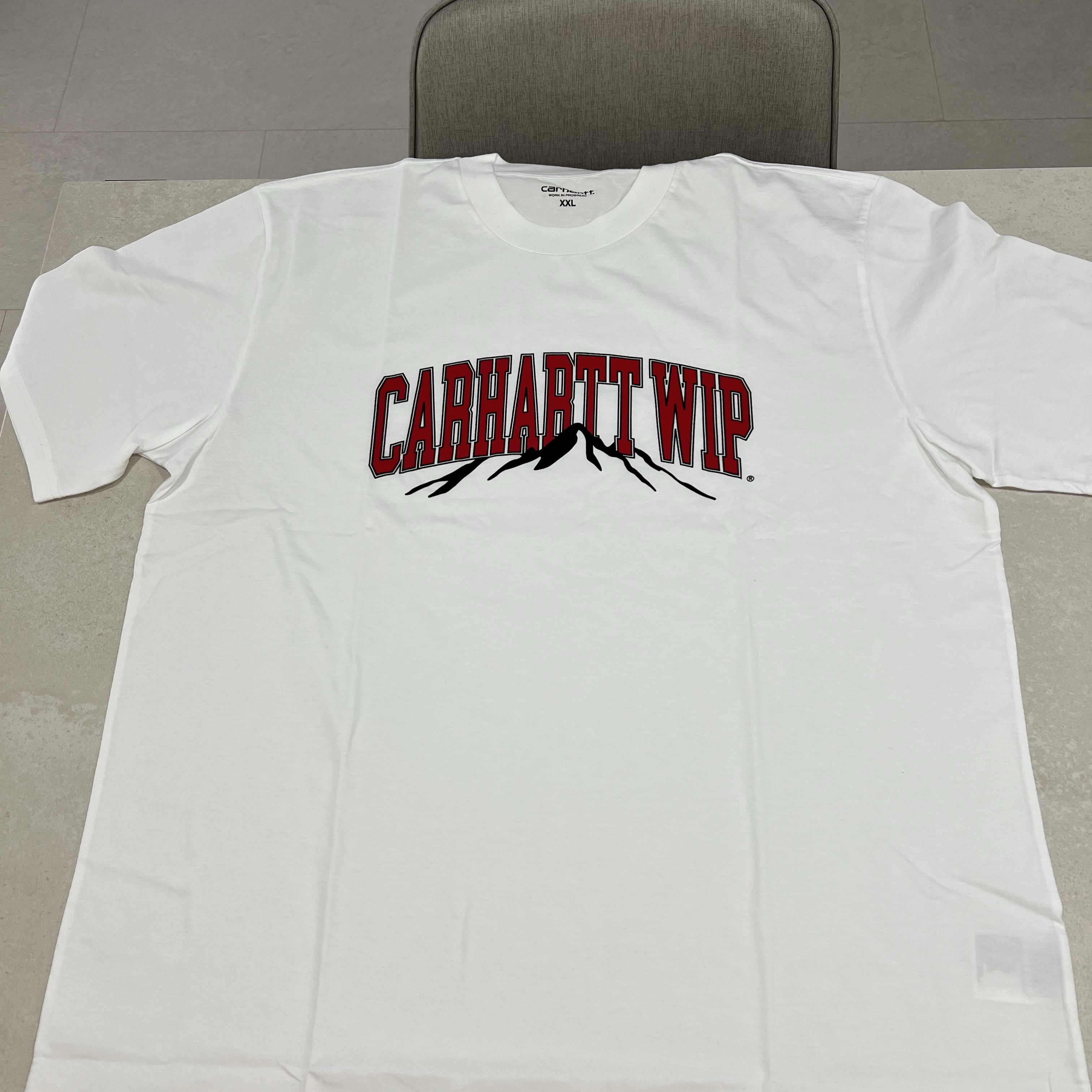 Carhartt WIP S/S Mountain College T-Shirt Black, Carhartt WIP Mountain College T-Shirt White 착용 스타일 - 3