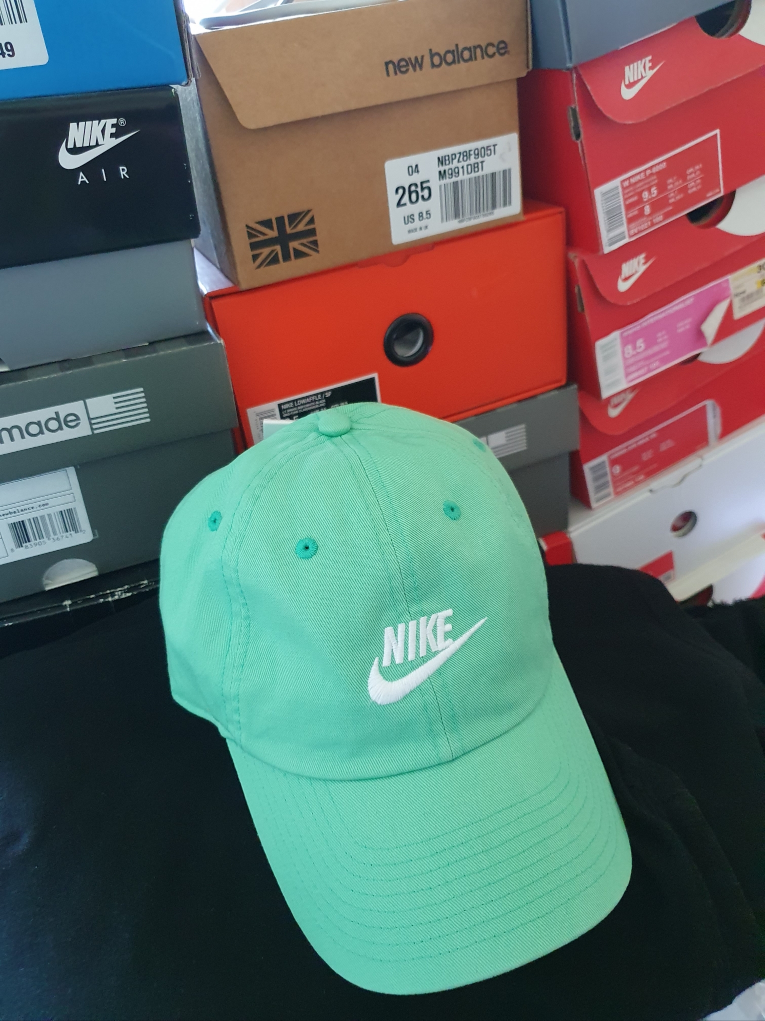 Nike Heritage 86 Futura Washed Cap Spring Green 착용 스타일 - 1