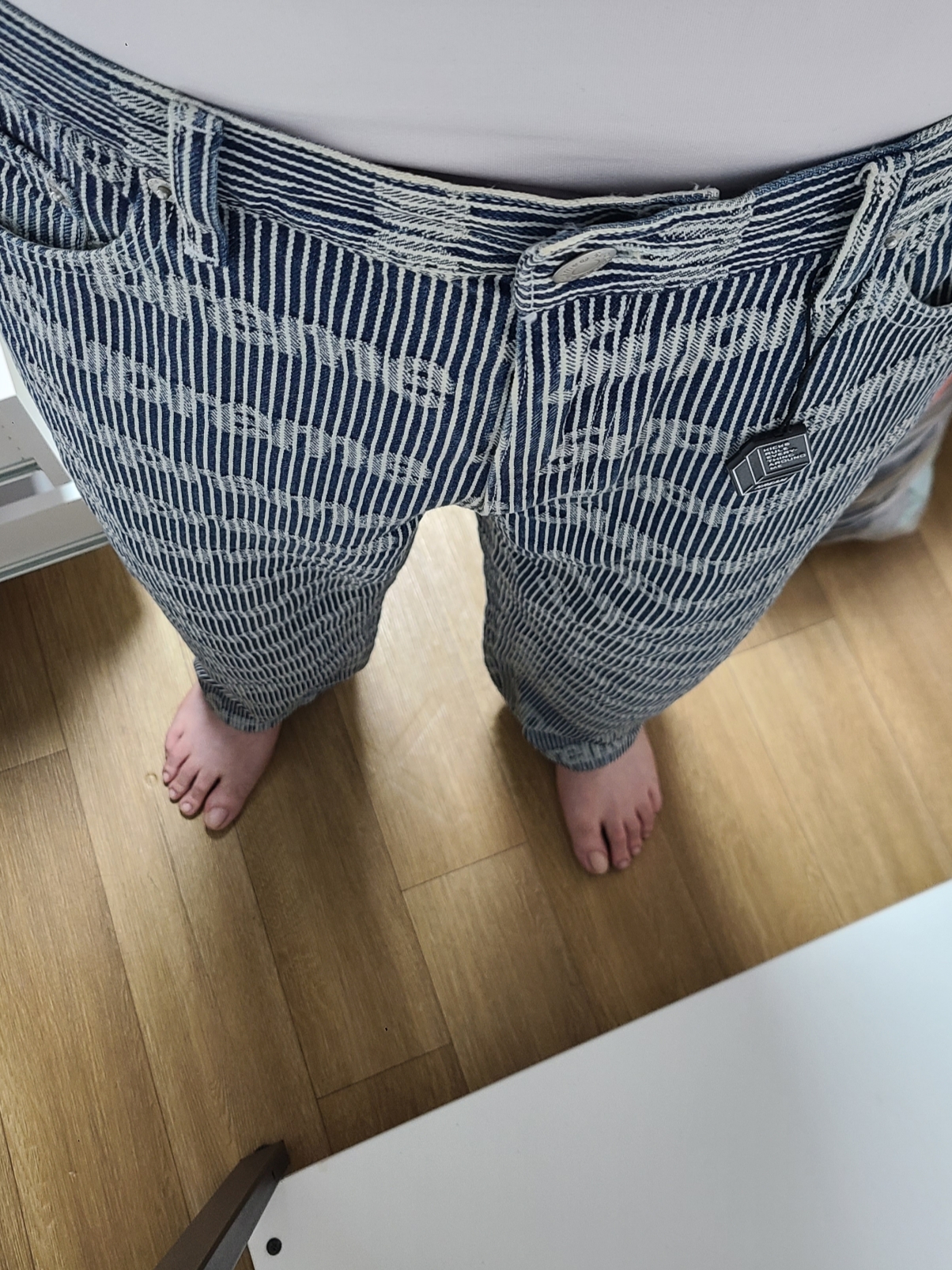 Supreme Denim Painter Pants Stripe - 24SS 착용 스타일 - 2