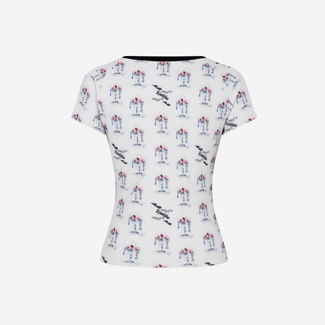 【Kashiko】Hotfix Raglan Tee Jewel cocktail ティーシャツ Kashiko】Hotfix Raglan Tee Jewel cocktail ティーシャツ