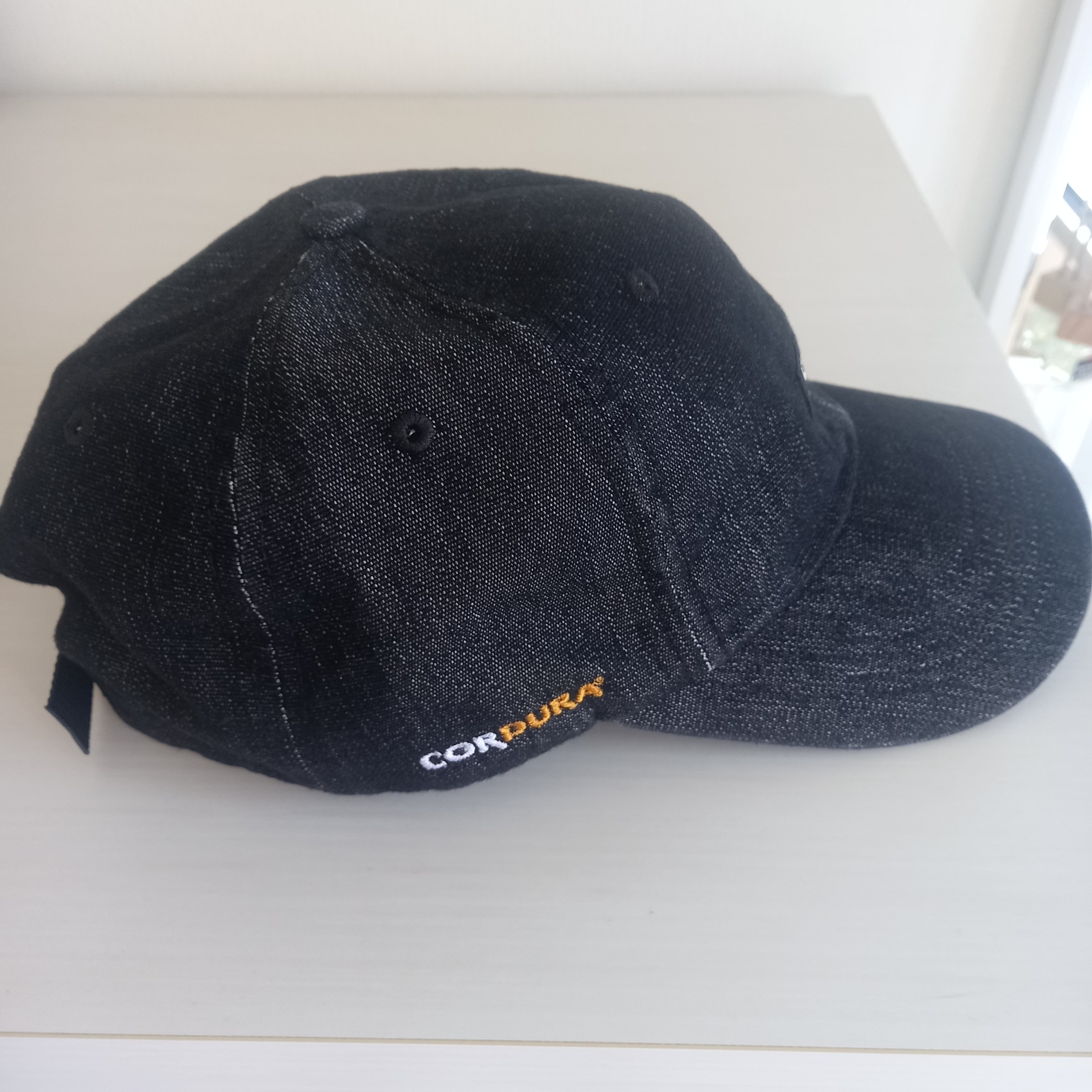 Supreme Cordura Denim Small Box 6-Panel Black - 24SS 착용 스타일 - 4