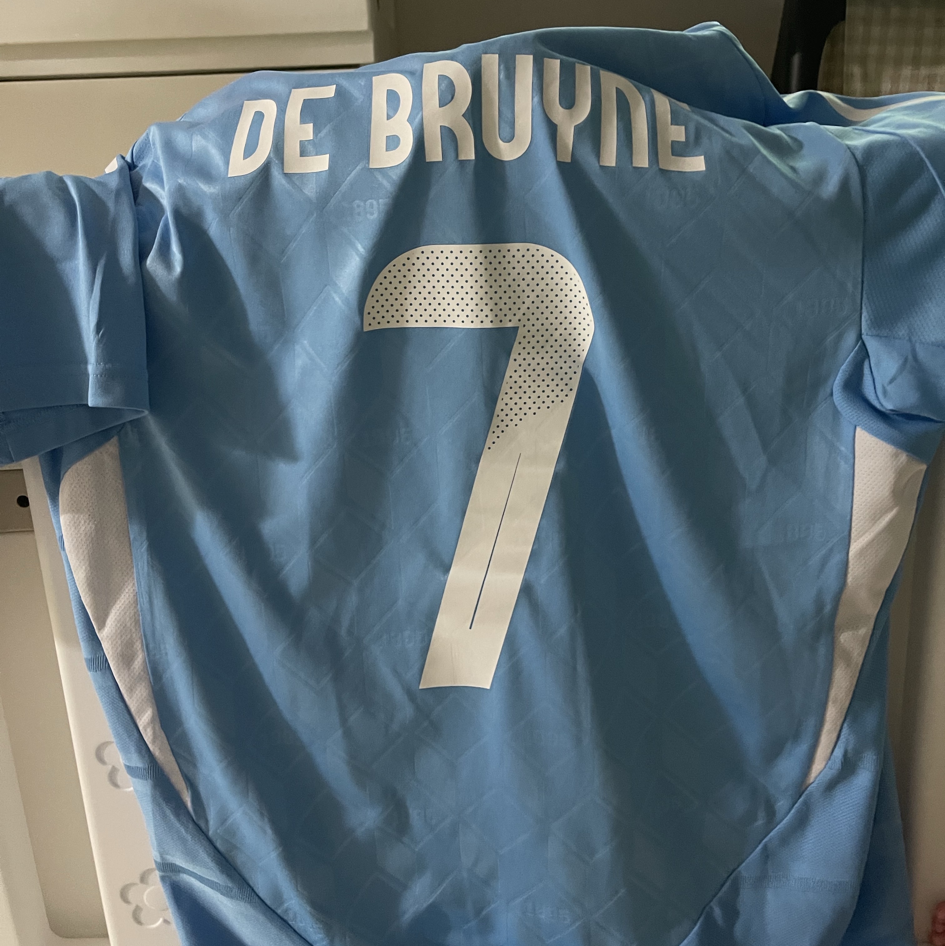 Adidas Belgium 2024 Away Authentic Jersey Semi Blue Burst (Non Marking Ver.) - KR Sizing 착용 스타일