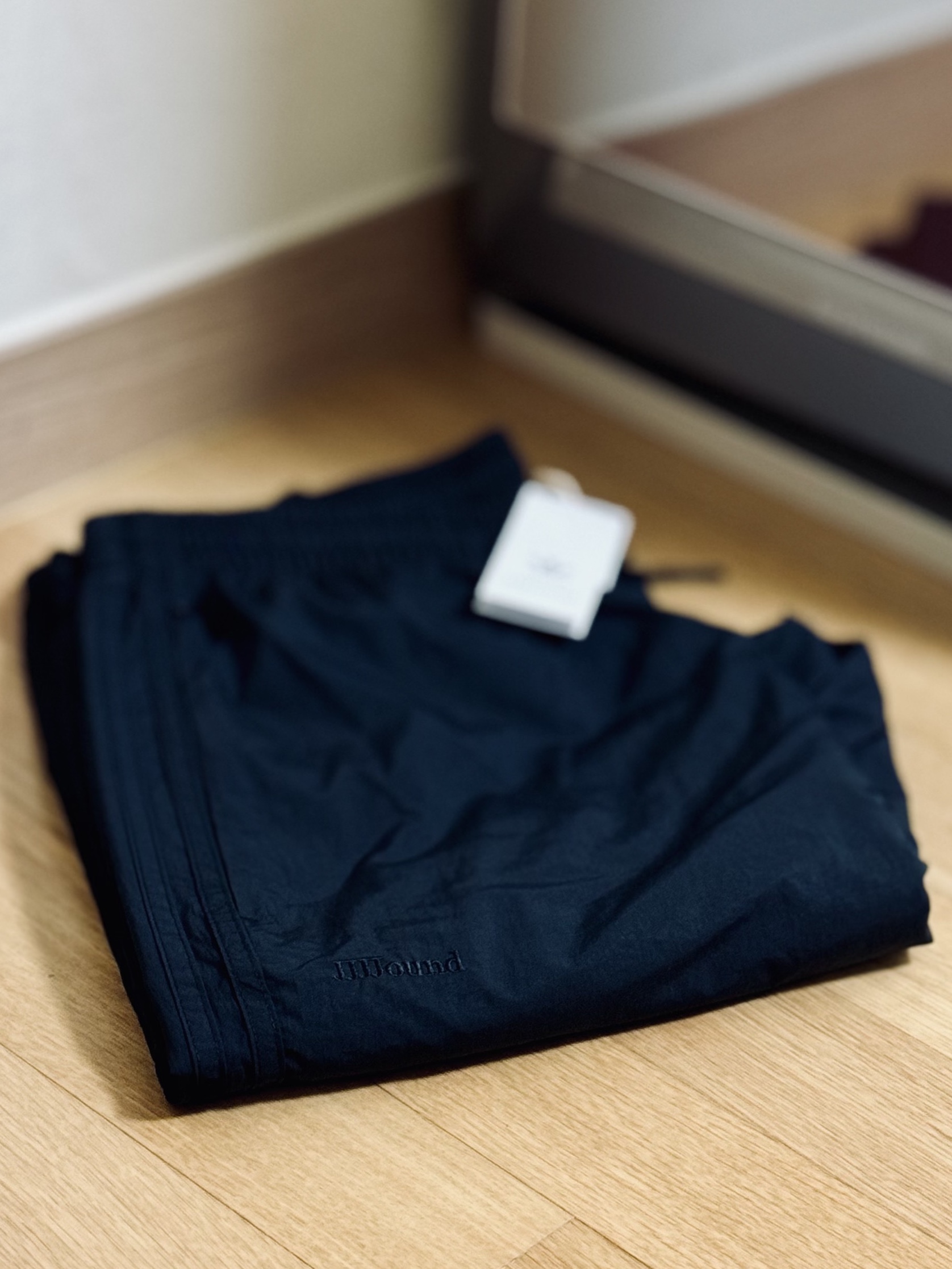 Adidas x JJJJound Nylon Track Pants Black - KR Sizing 착용 스타일