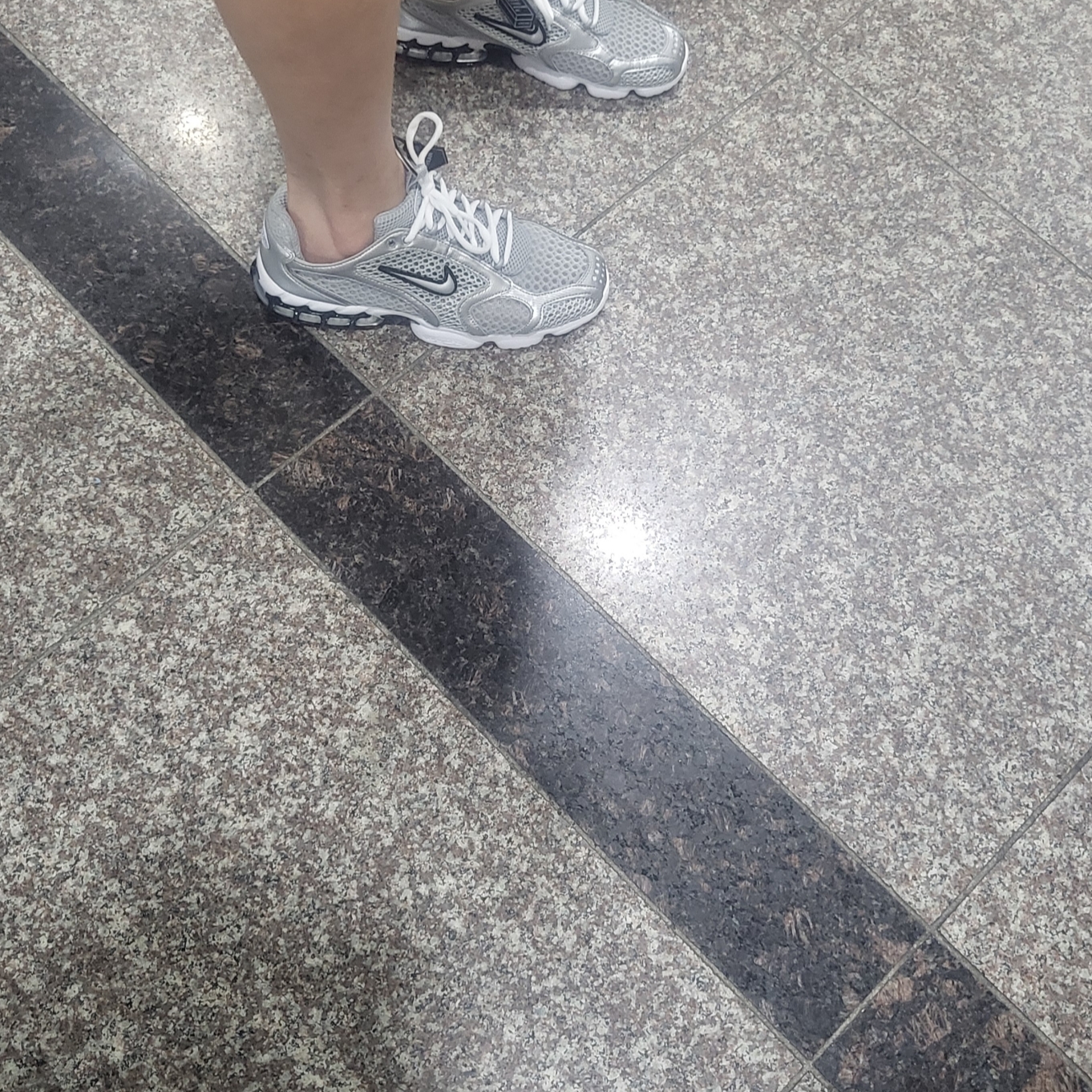 Nike Air Zoom Spiridon Cage 2 Metallic Silver 착용 스타일