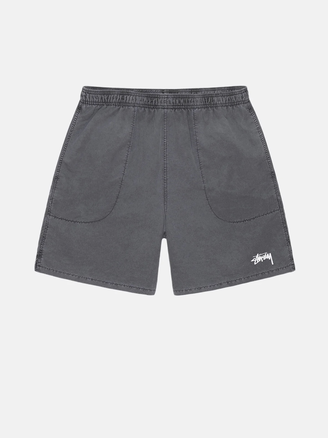 Stussy Stock Water Pigment Short Charcoal 착용 스타일 - 2