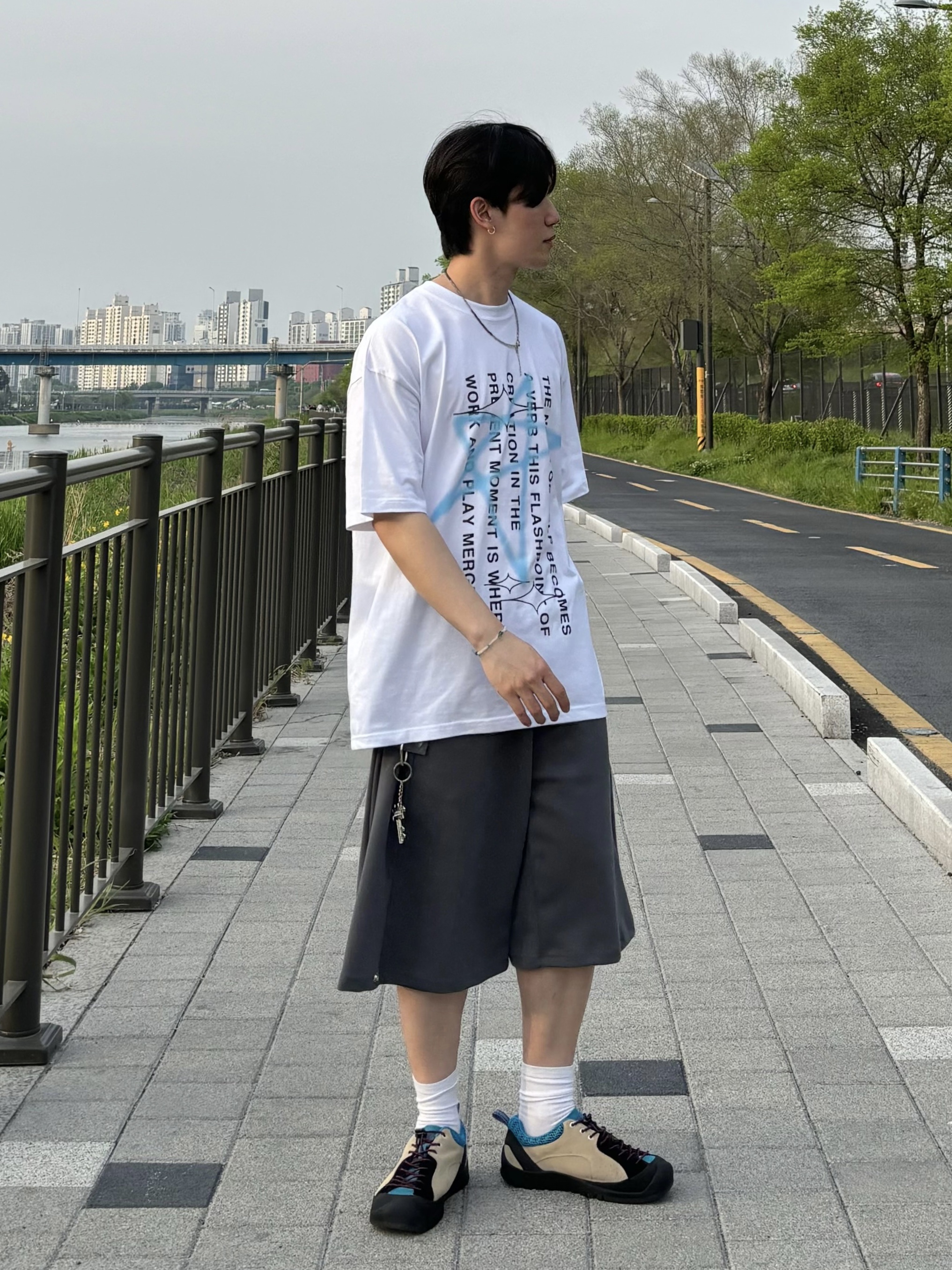 Keen Jasper Rocks SP Sneakers Beige 착용 스타일 - 4