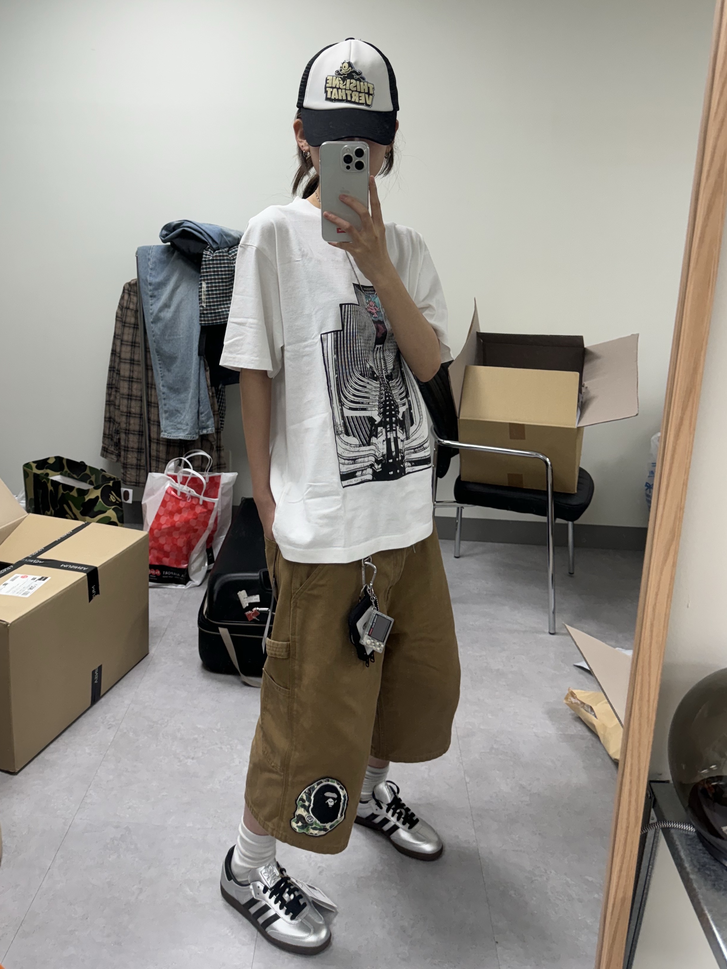 Cav Empt VS JDF7 T-Shirt White - 24SS, Supreme x Tetris Mini Clear - 24SS 착용 스타일 - 1
