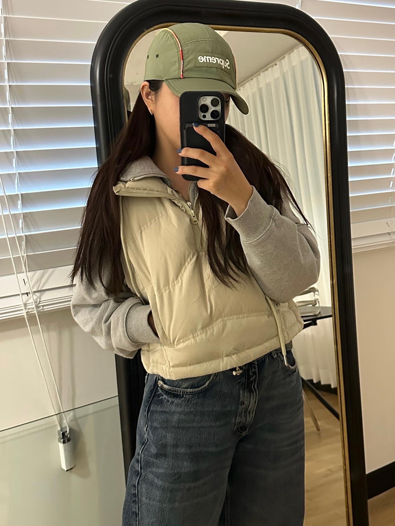 Supreme Gradient Piping Camp Cap Olive - 21SS 착용 스타일