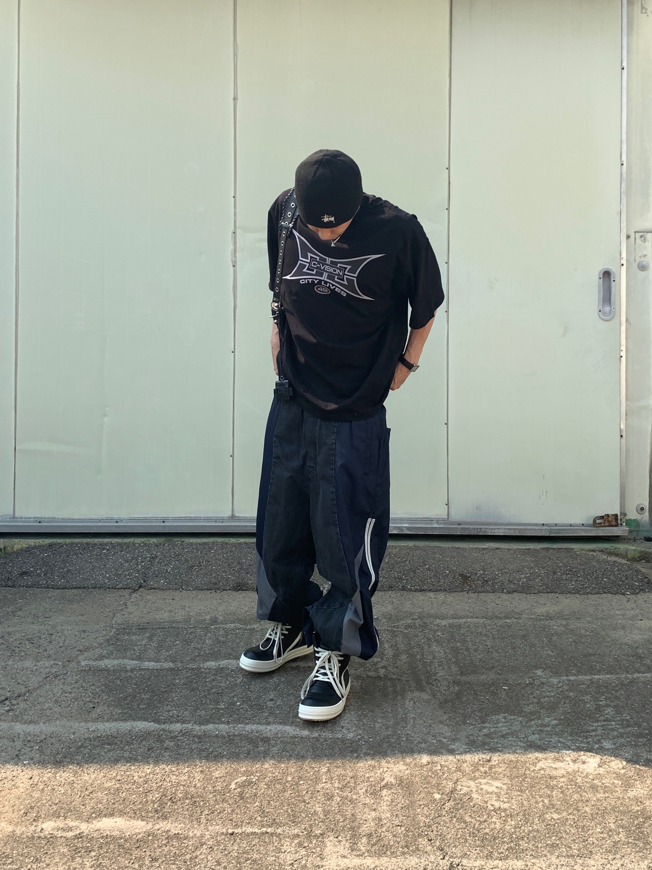 Stussy Basic Skullcap Beanie Black, Rick Owens Geobasket Full Grain Calf Leather Strobe Sneakers Black Milk White 착용 스타일 - 6