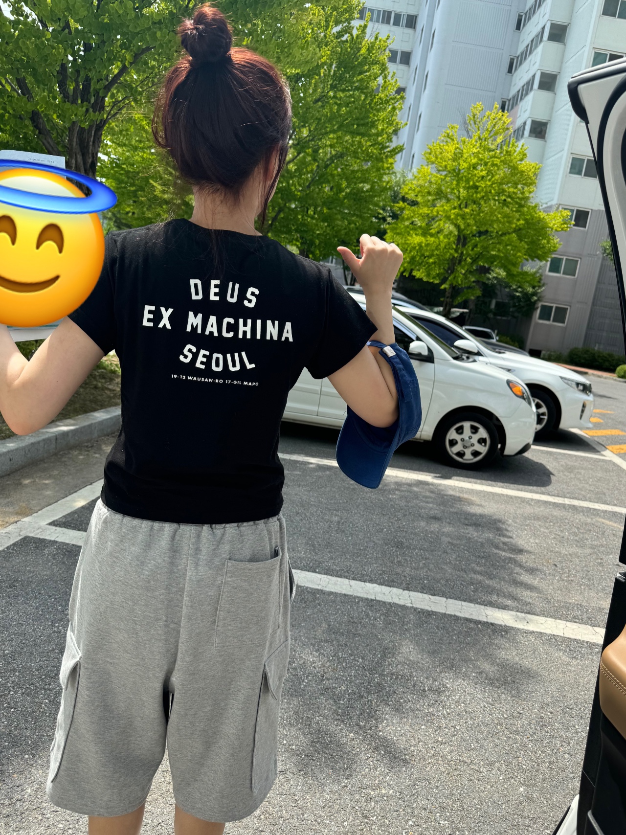 (Kids) Deus Ex Machina College Seoul T-Shirt Black 착용 스타일