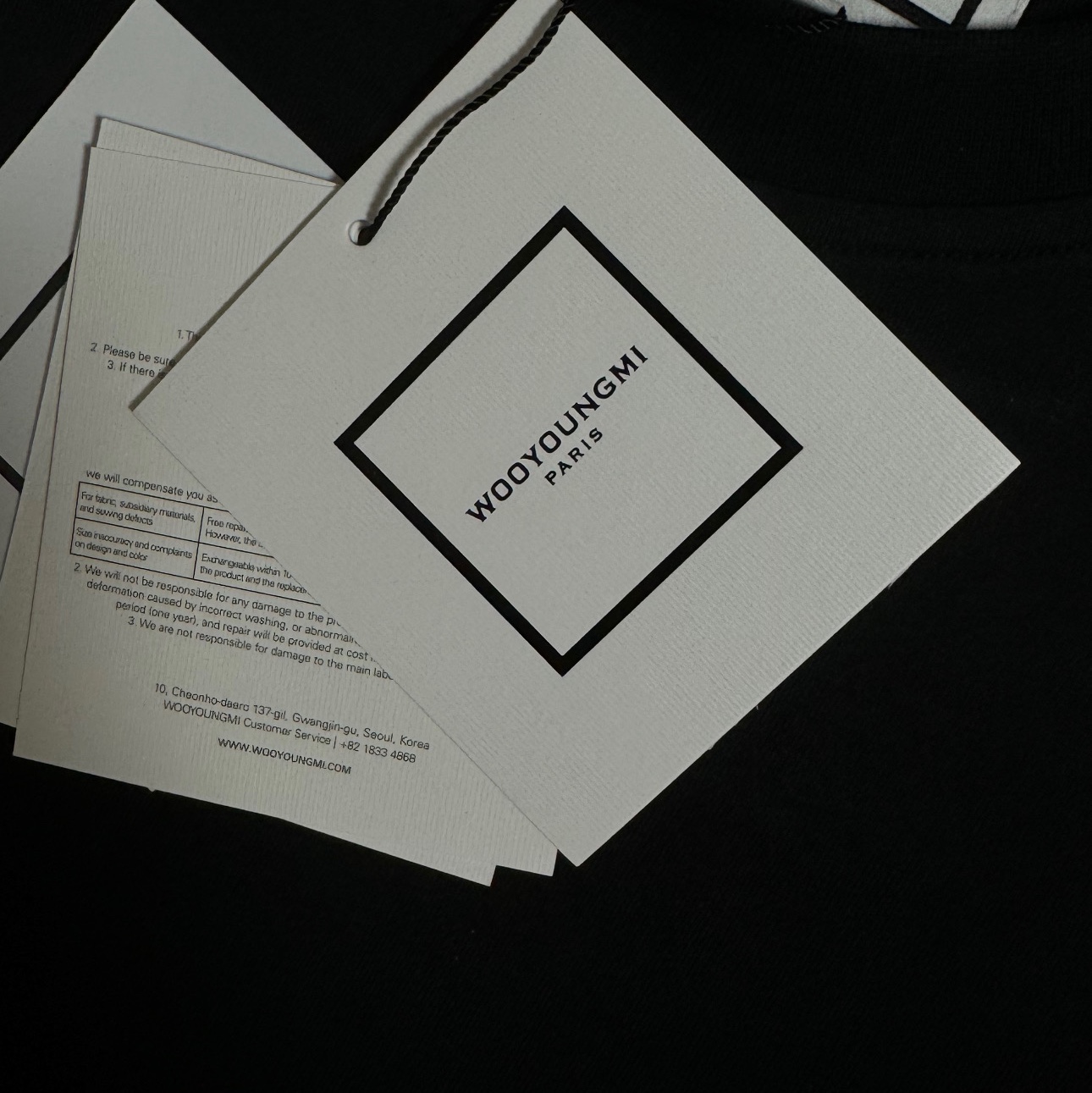 Wooyoungmi Luminous Jellyfish Back Logo T-Shirt Black - 24SS 착용 스타일 - 2