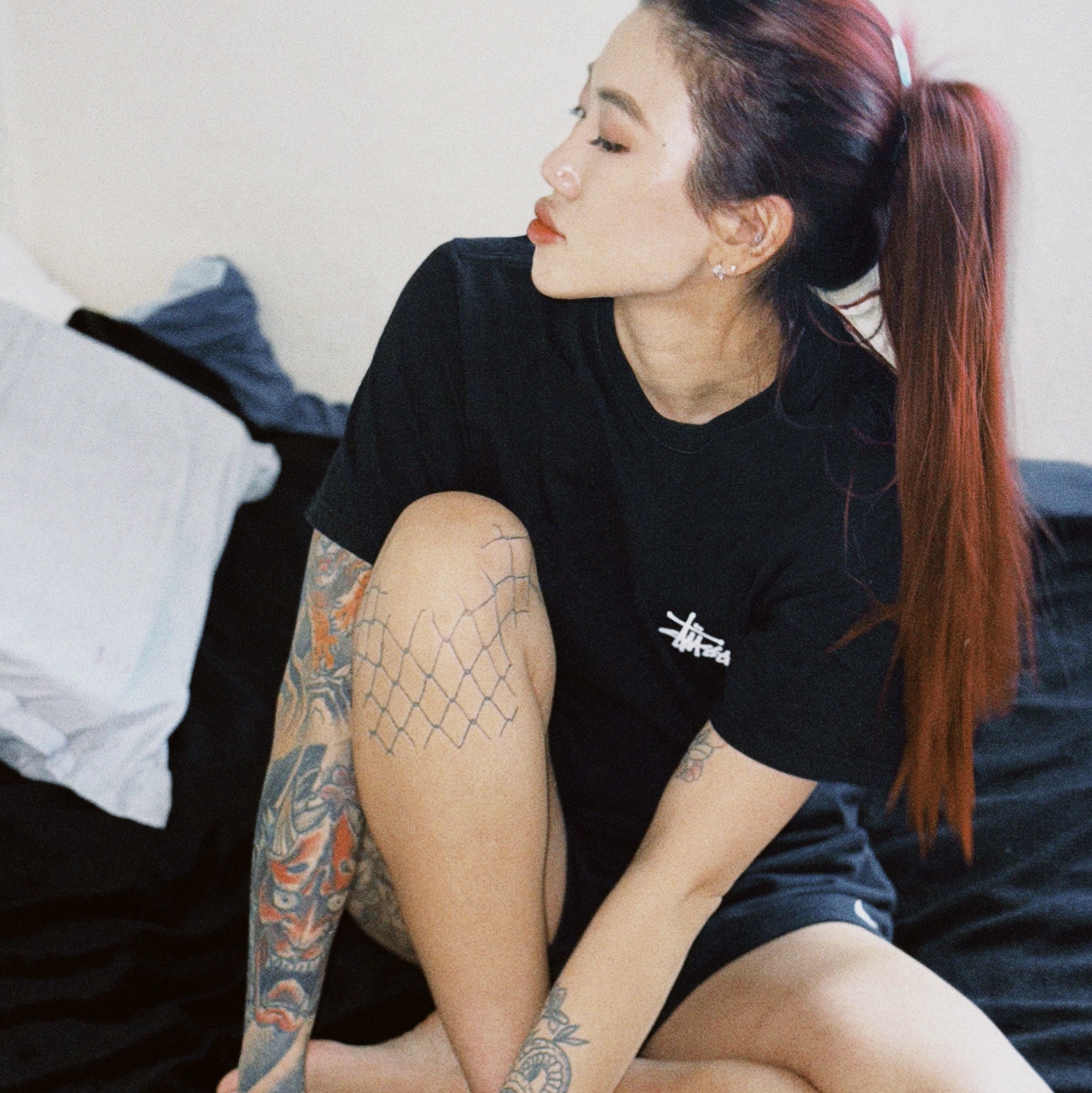 Stussy Basic Stussy T-Shirt Black 2024, 2025 착용 스타일 - 3