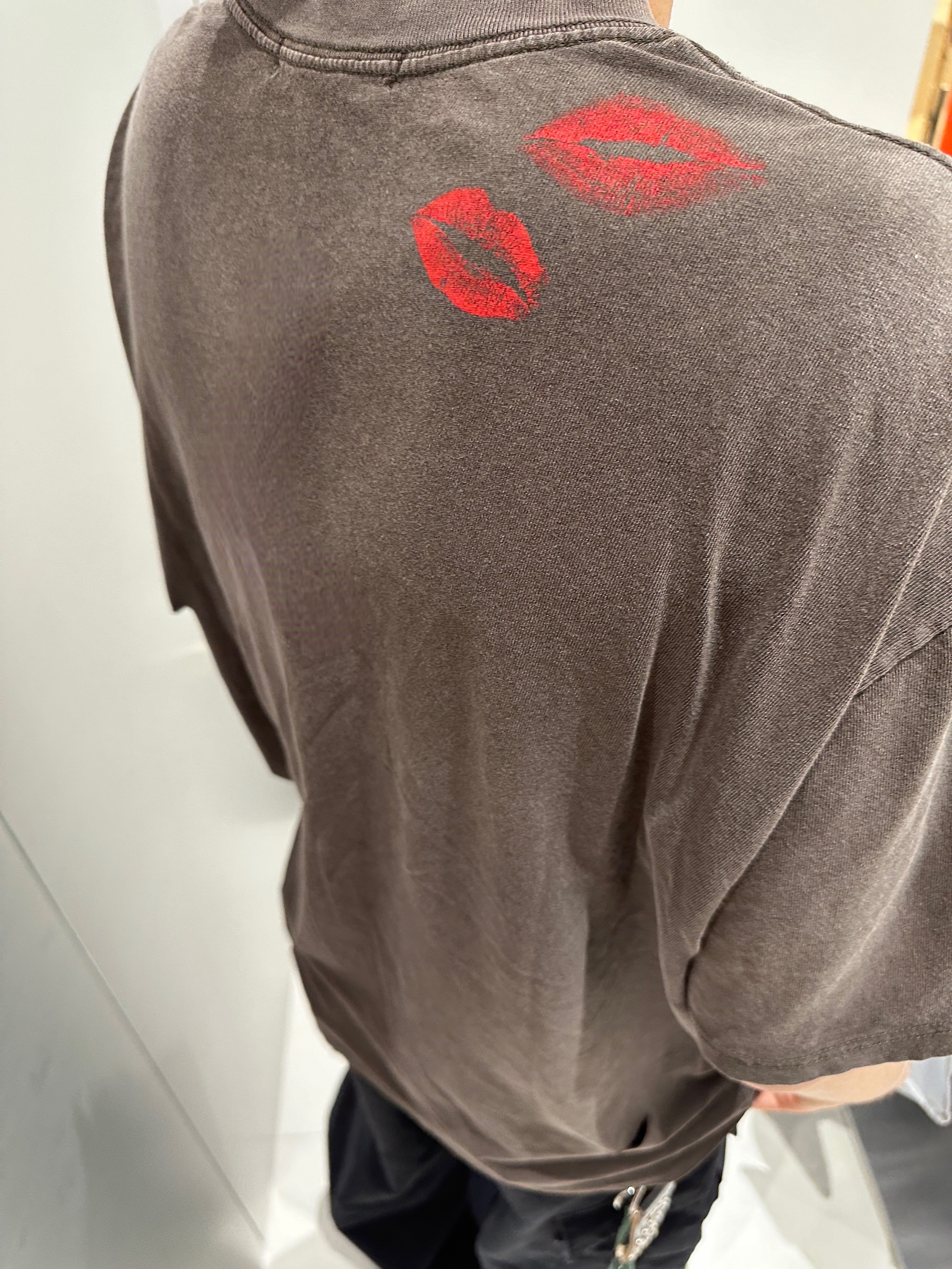 Project G/R Blow Me Washed T-Shirt Brown 착용 스타일 - 3