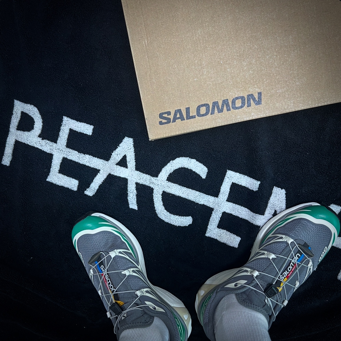 Salomon XT-6 Quiet Shade Deep Green 착용 스타일