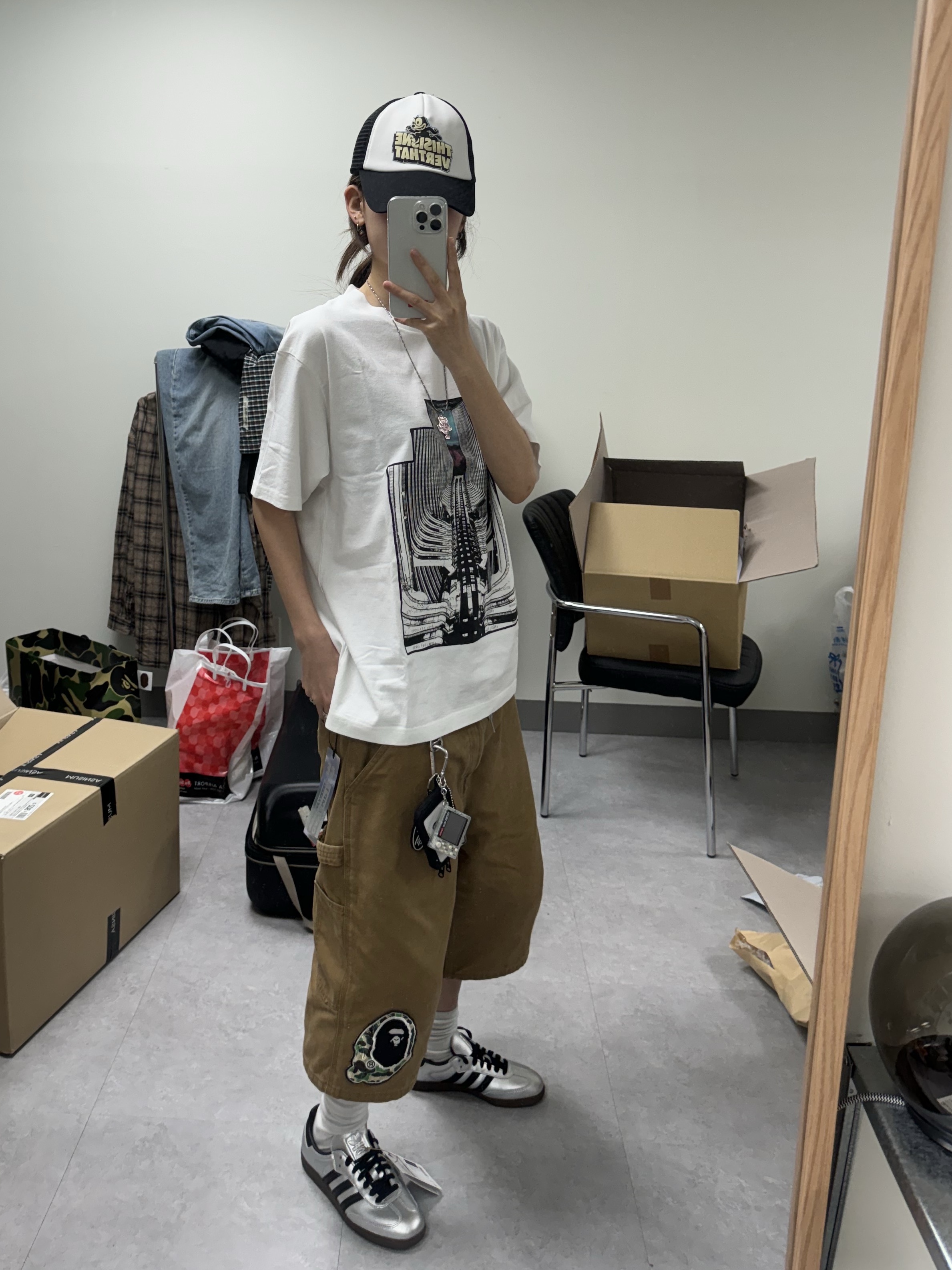 Cav Empt VS JDF7 T-Shirt White - 24SS, Supreme x Tetris Mini Clear - 24SS 착용 스타일 - 2