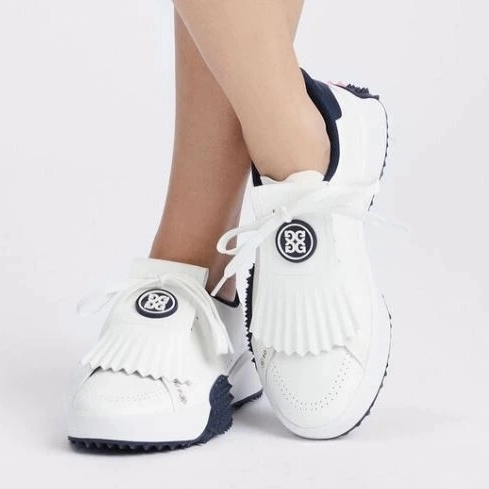 (W) G/Fore G.112 Kiltie Golf Shoes Snow Twilight 착용 스타일 - 4