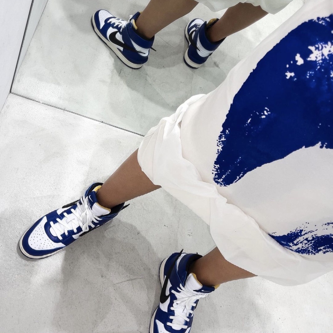 Nike x Ambush Air Force 1 Low SP Phantom, Nike x Ambush Dunk High Deep Royal Blue 착용 스타일 - 7