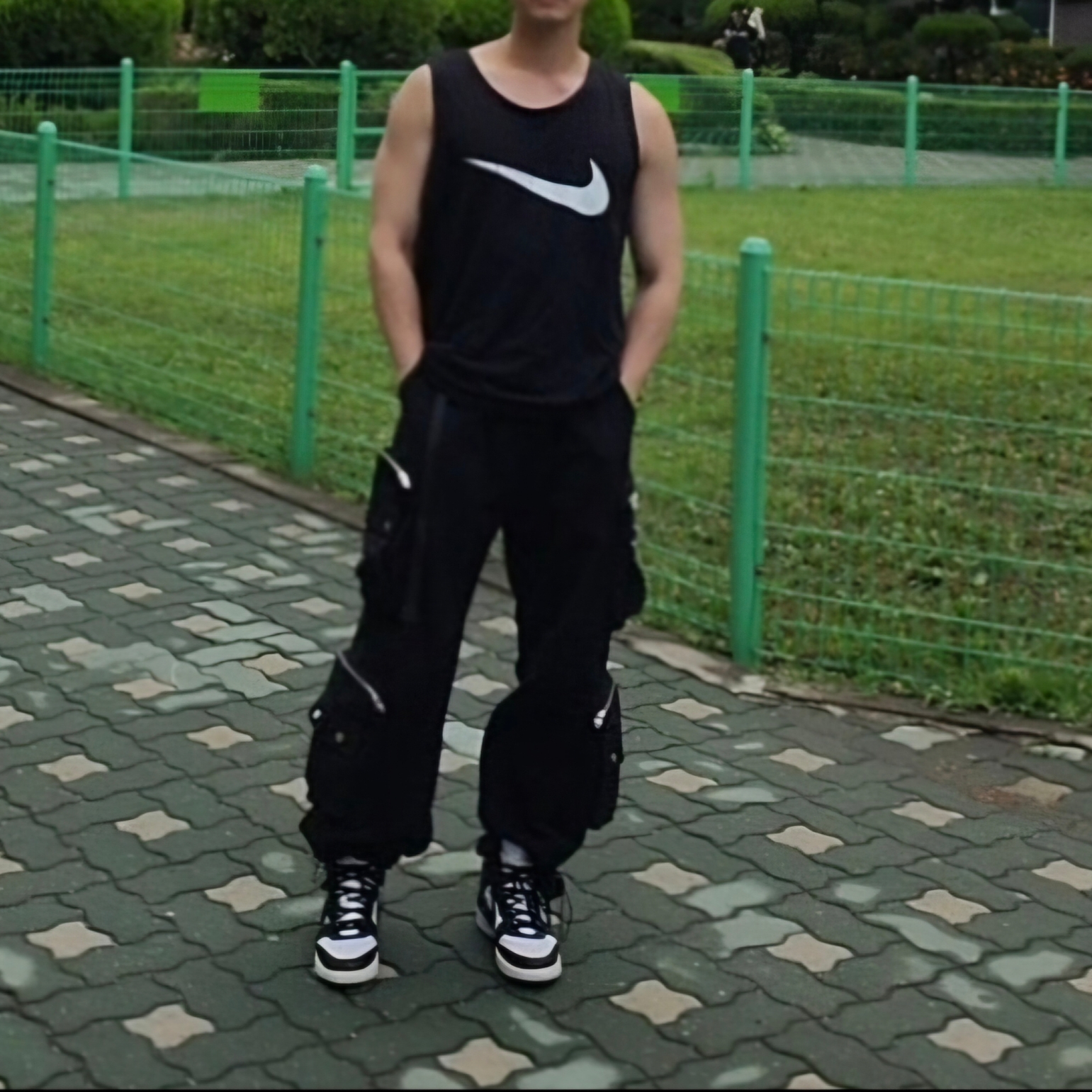 Nike x Ambush Dunk High Black 착용 스타일 - 1