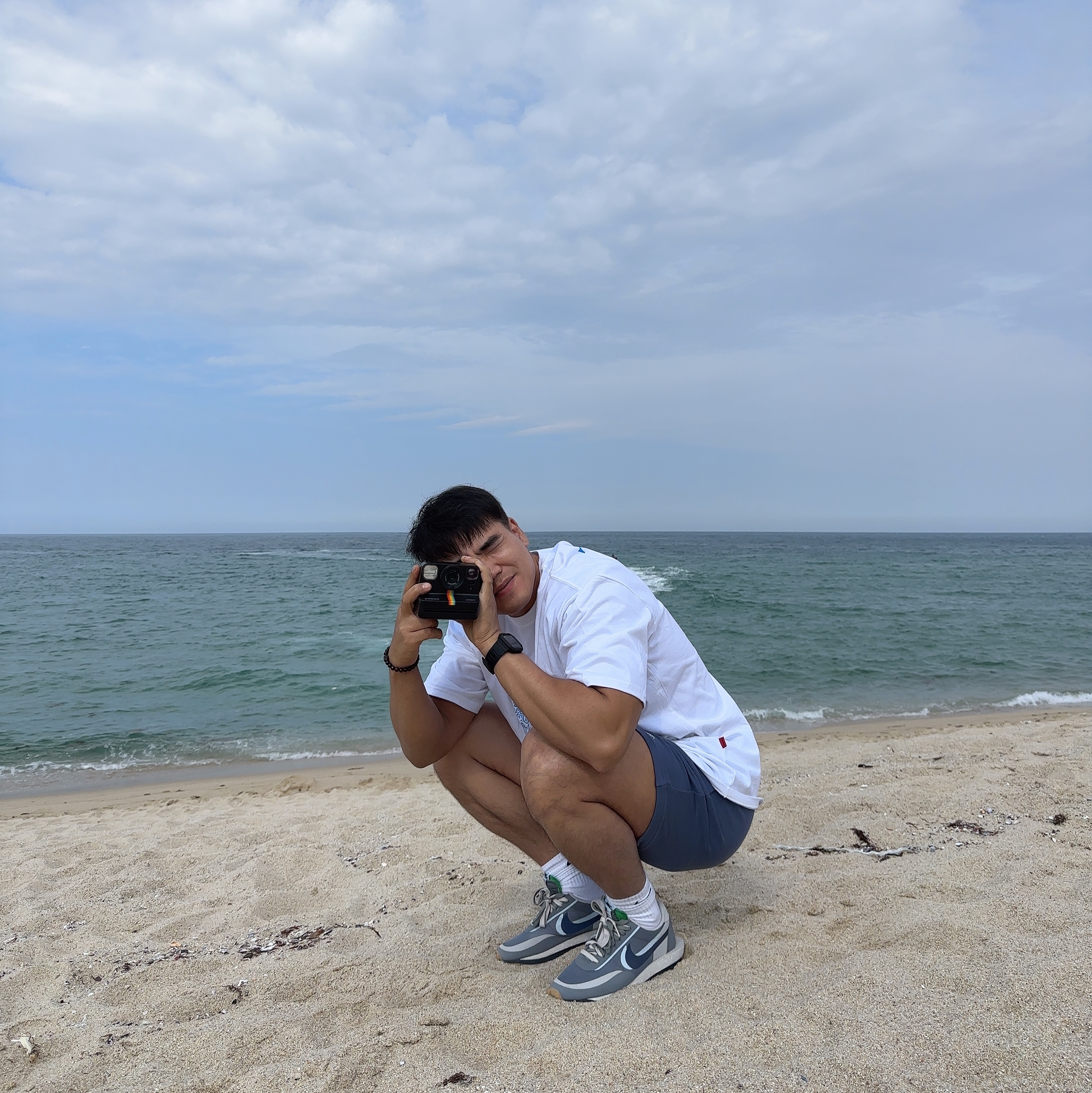Nike x Sacai x Clot LDWaffle Cool Grey 착용 스타일