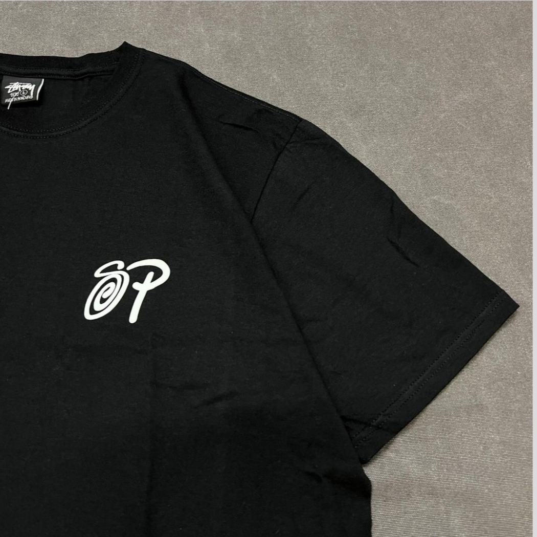 Stussy x Patta Sound Connection T-Shirt White, Stussy x Patta Sound Connection T-Shirt Black 착용 스타일 - 5