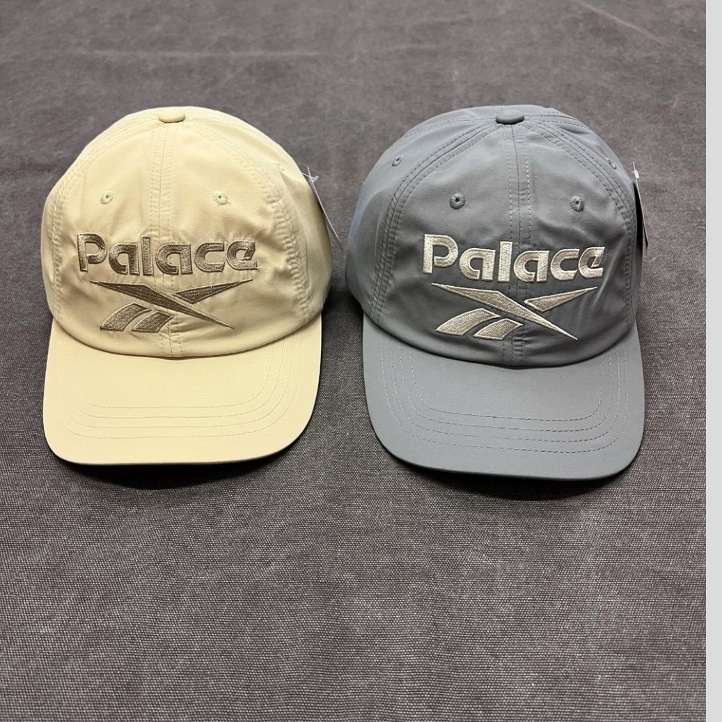 Palace x Reebok Cap Grey - 24SS, Palace x Reebok Cap Tan - 24SS 착용 스타일 - 3
