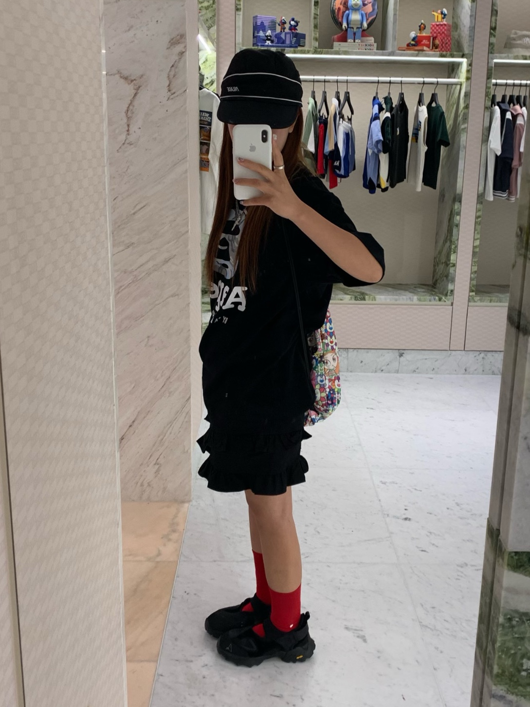 Palace Run It Bandana Black - 24SS, Roa Hiking Sandal Black 착용 스타일