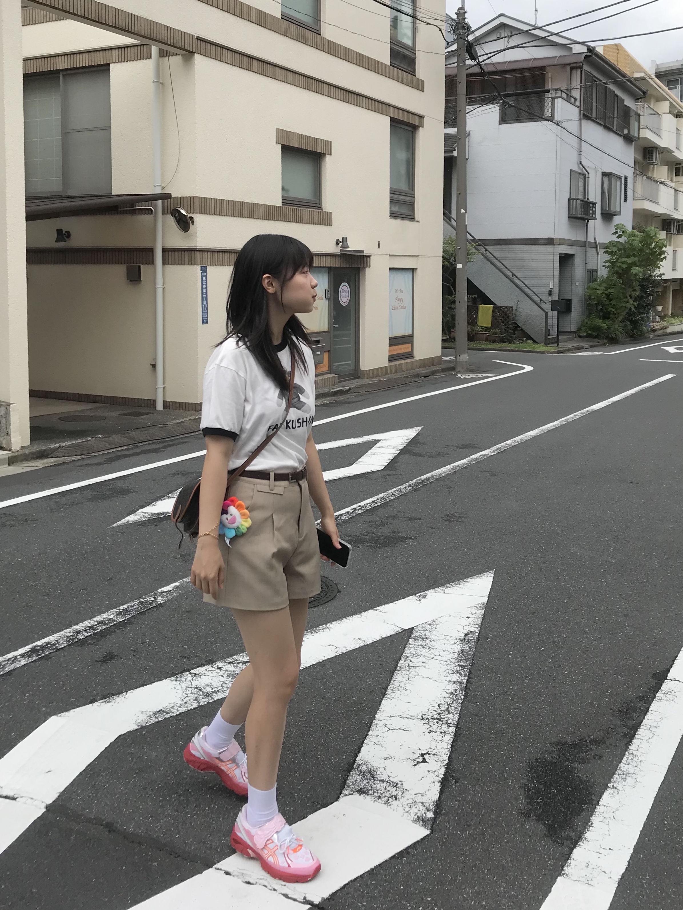 NewJeans x Murakami Plush Keyring Flower, Kapital 20 Jersey Ringer T-Shirt Chiro Pack Kush In Pt White 착용 스타일