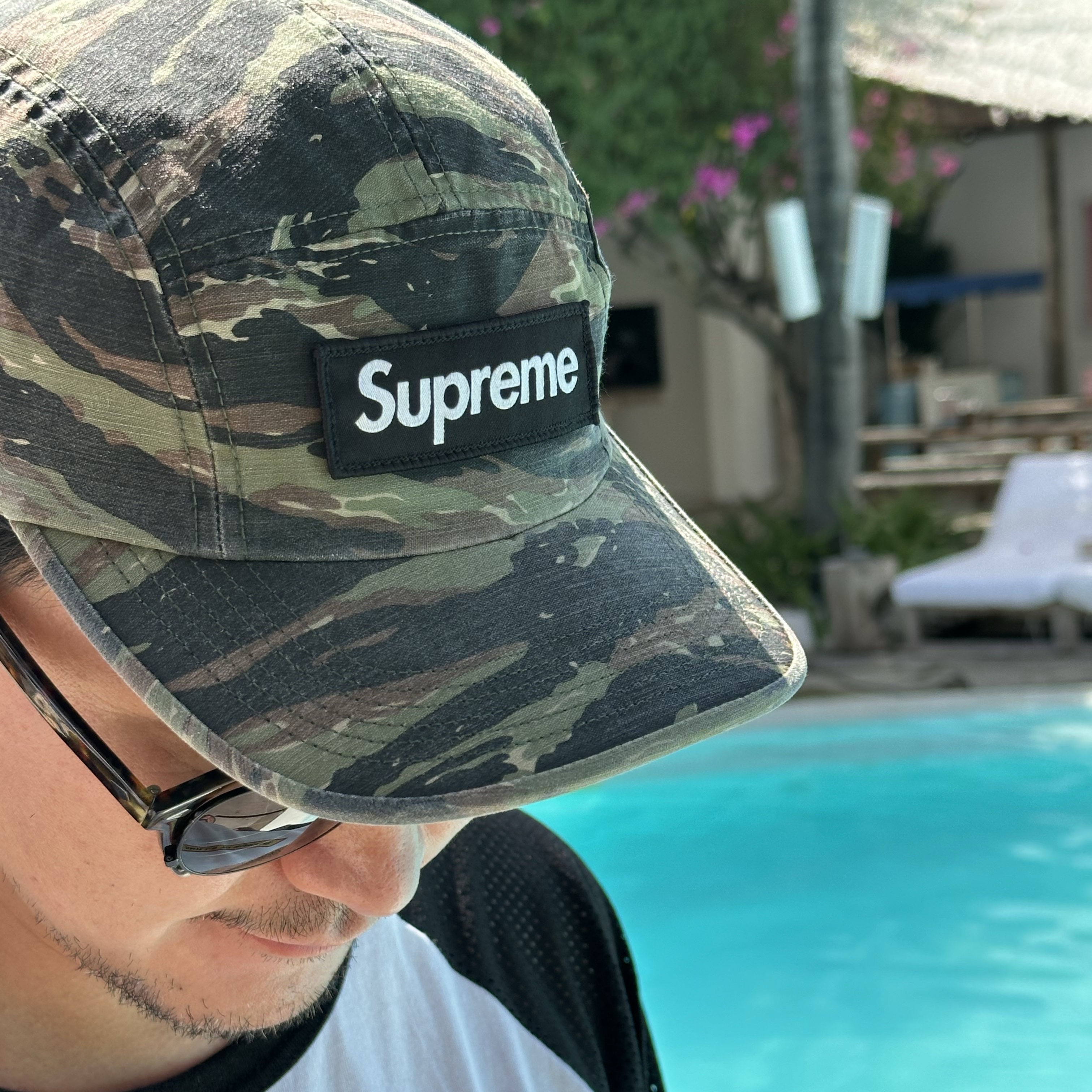 Supreme Military Camp Cap Olive Tiger Camo - 24SS 착용 스타일 - 4