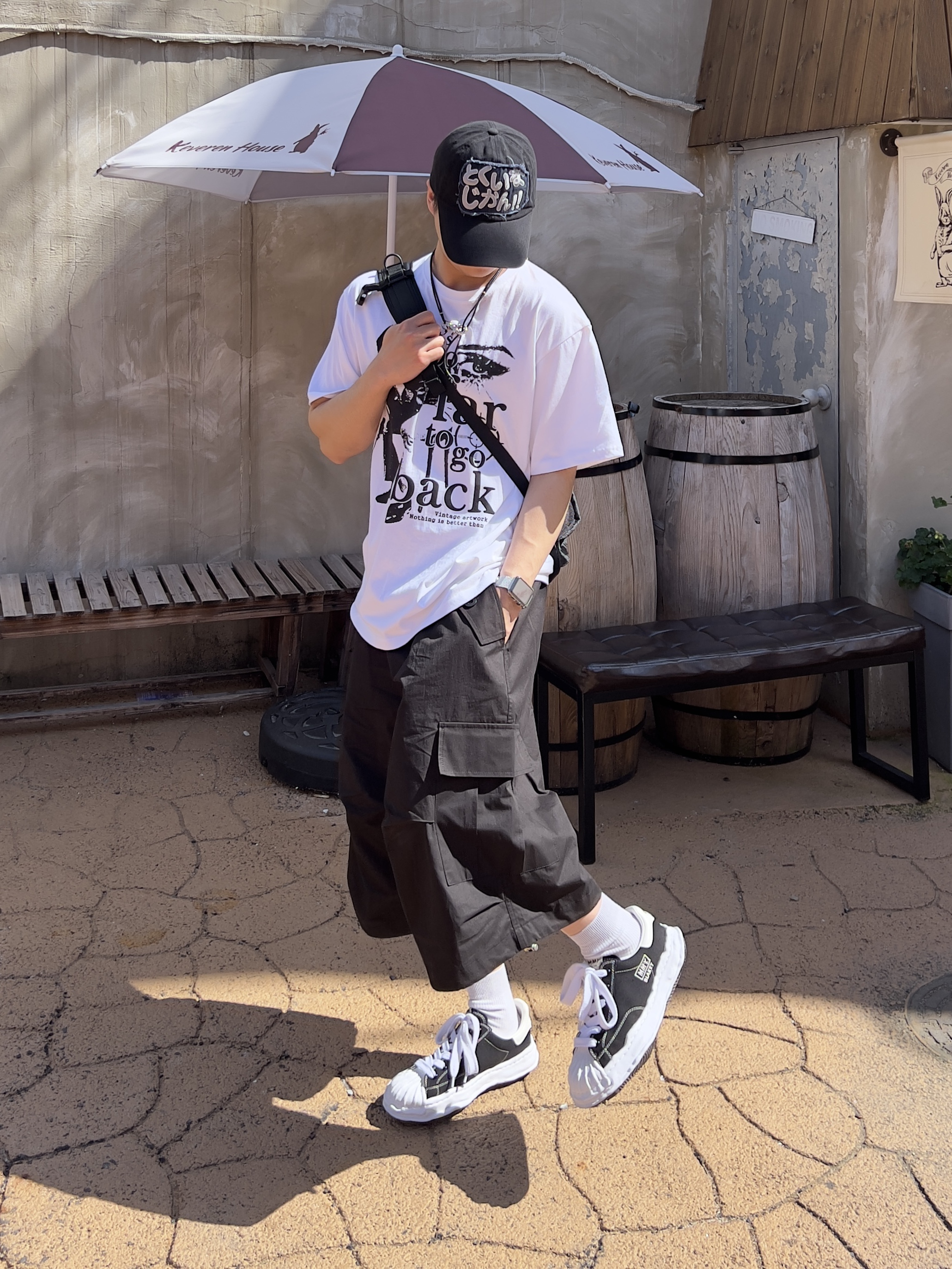 Maison Mihara Yasuhiro Blakey OG Sole Canvas Low-top Sneakers Black White 착용 스타일