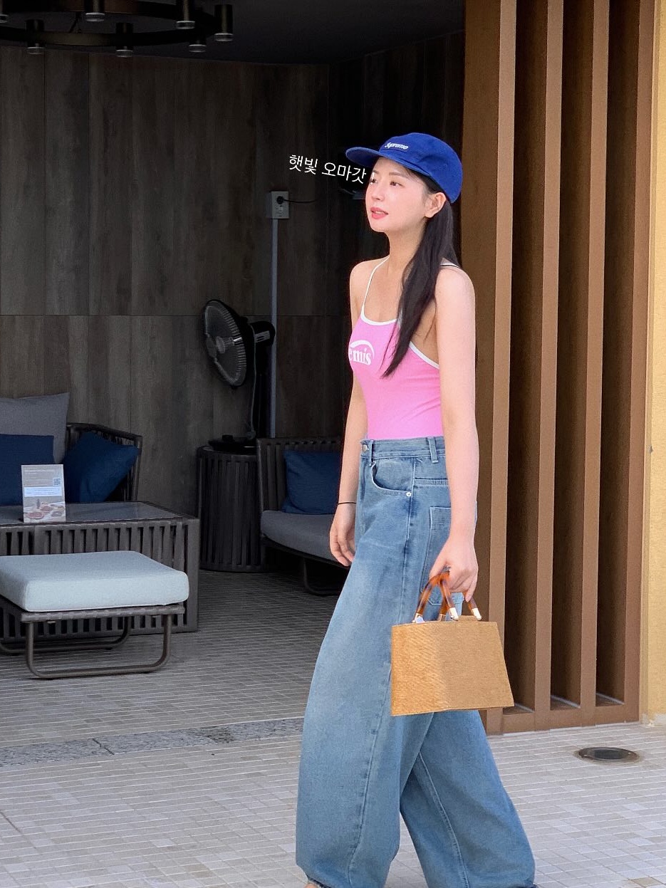 Supreme Washed Chino Twill Camp Cap Navy - 24SS, (W) Emis Logo V-Back Strap Swimsuit Pink 착용 스타일